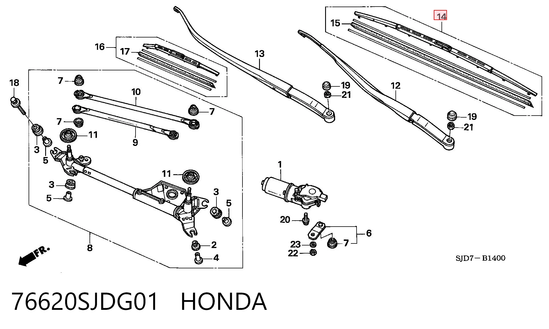76620SJDG01 Honda