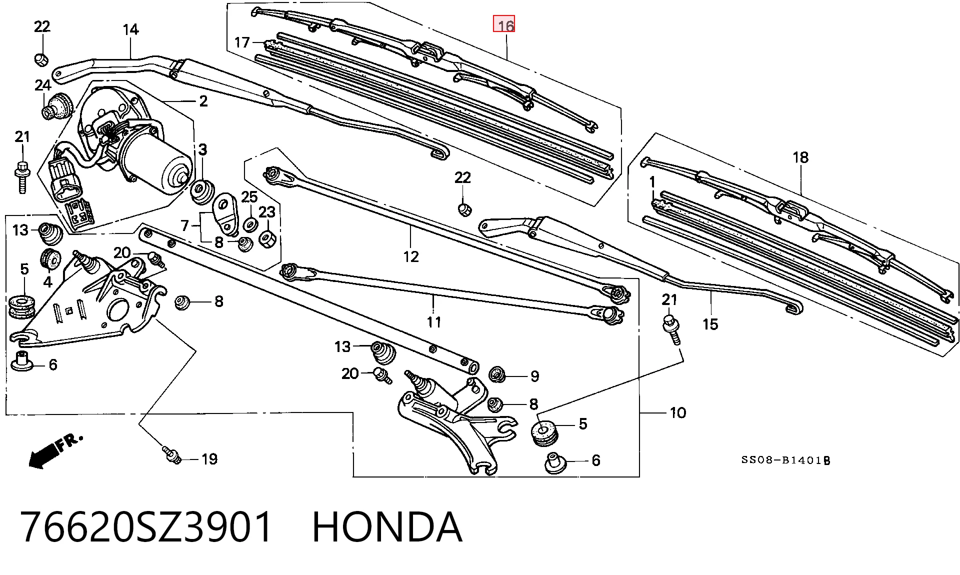 76620SZ3901 Honda