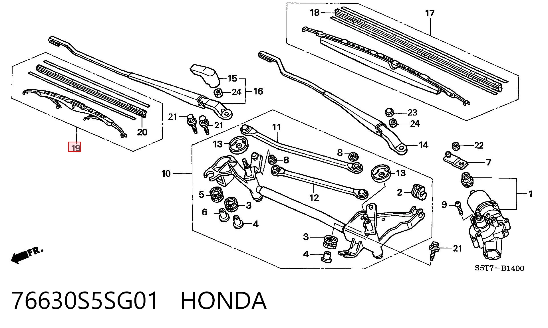 76630S5SG01 Honda