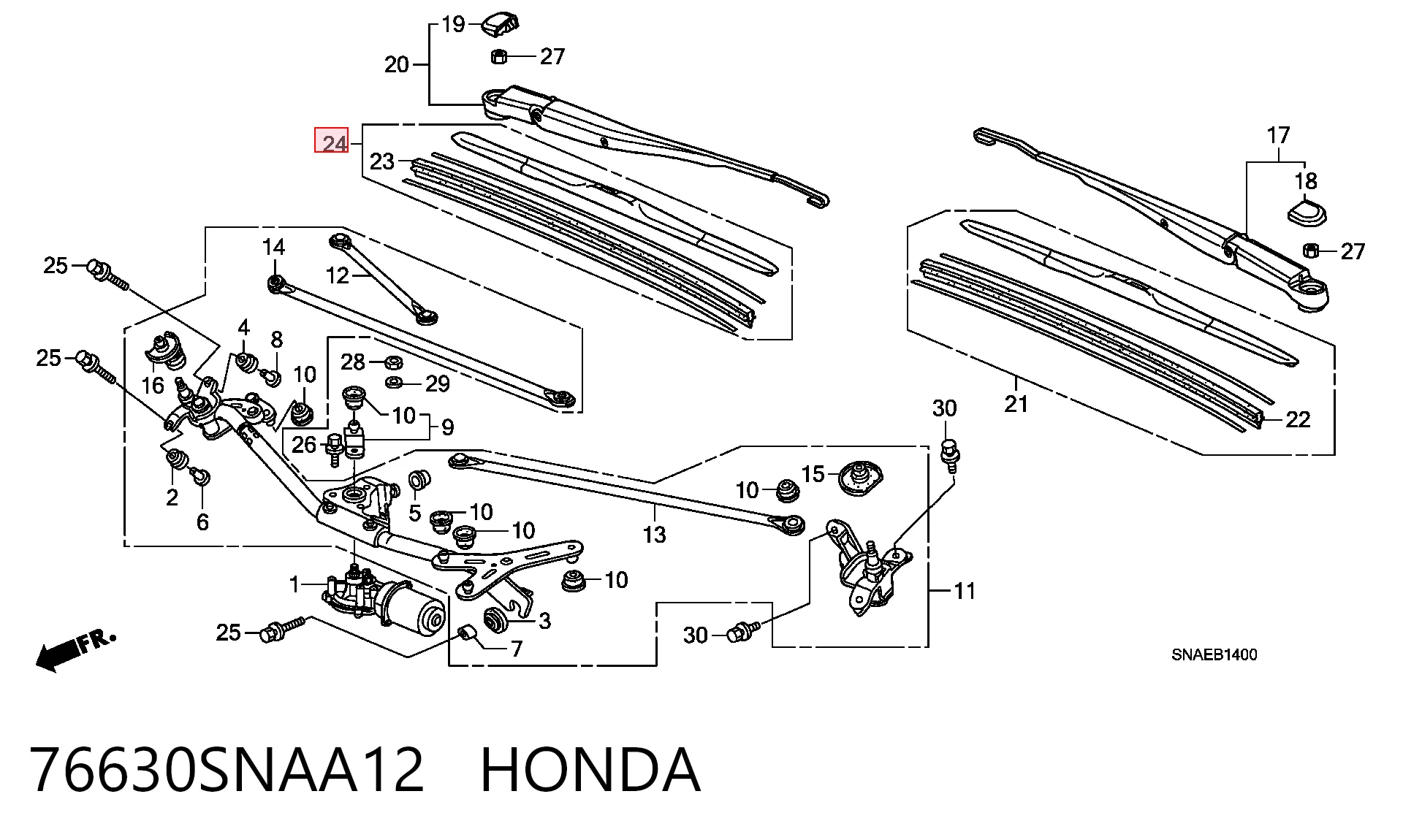 76630SNAA12 Honda