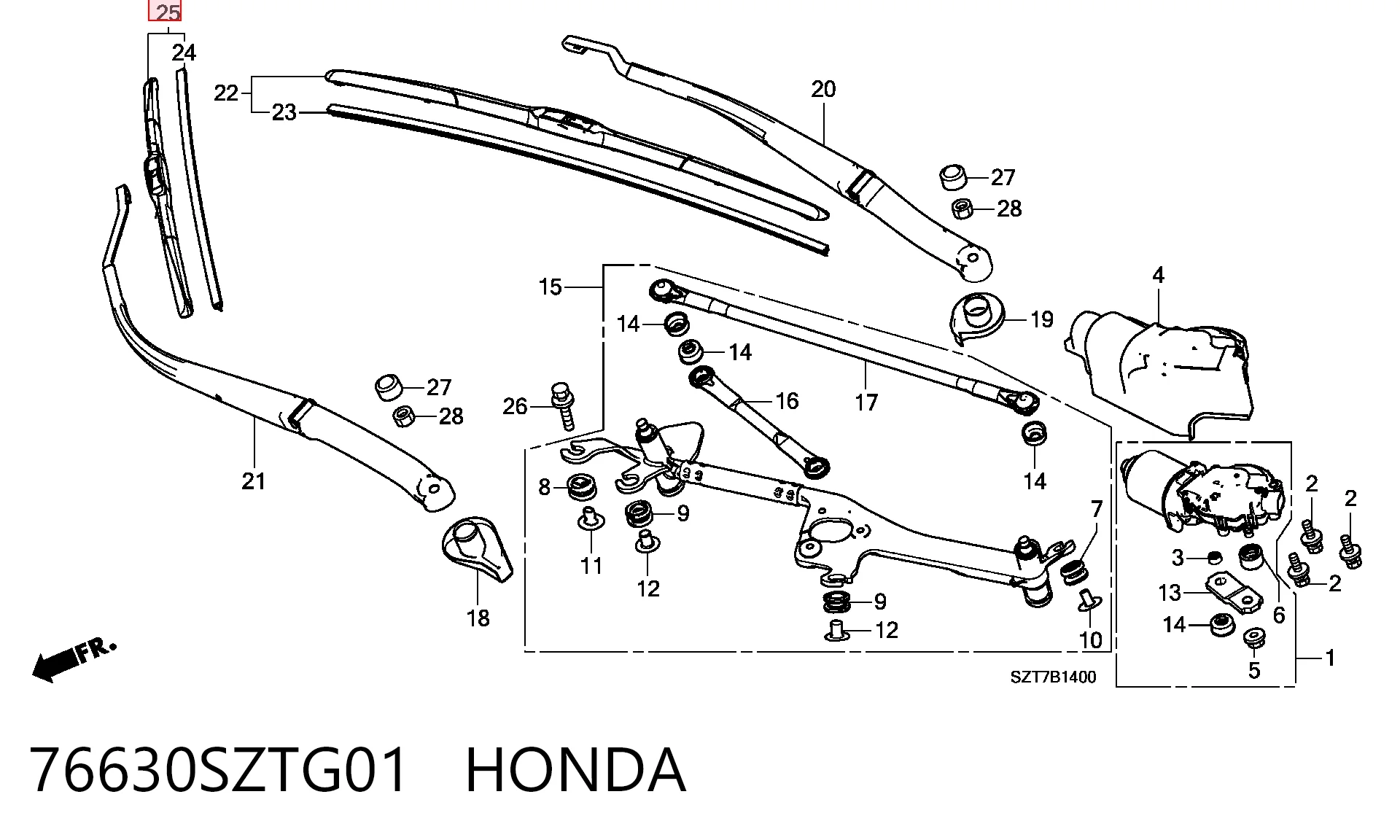 76630SZTG01 Honda