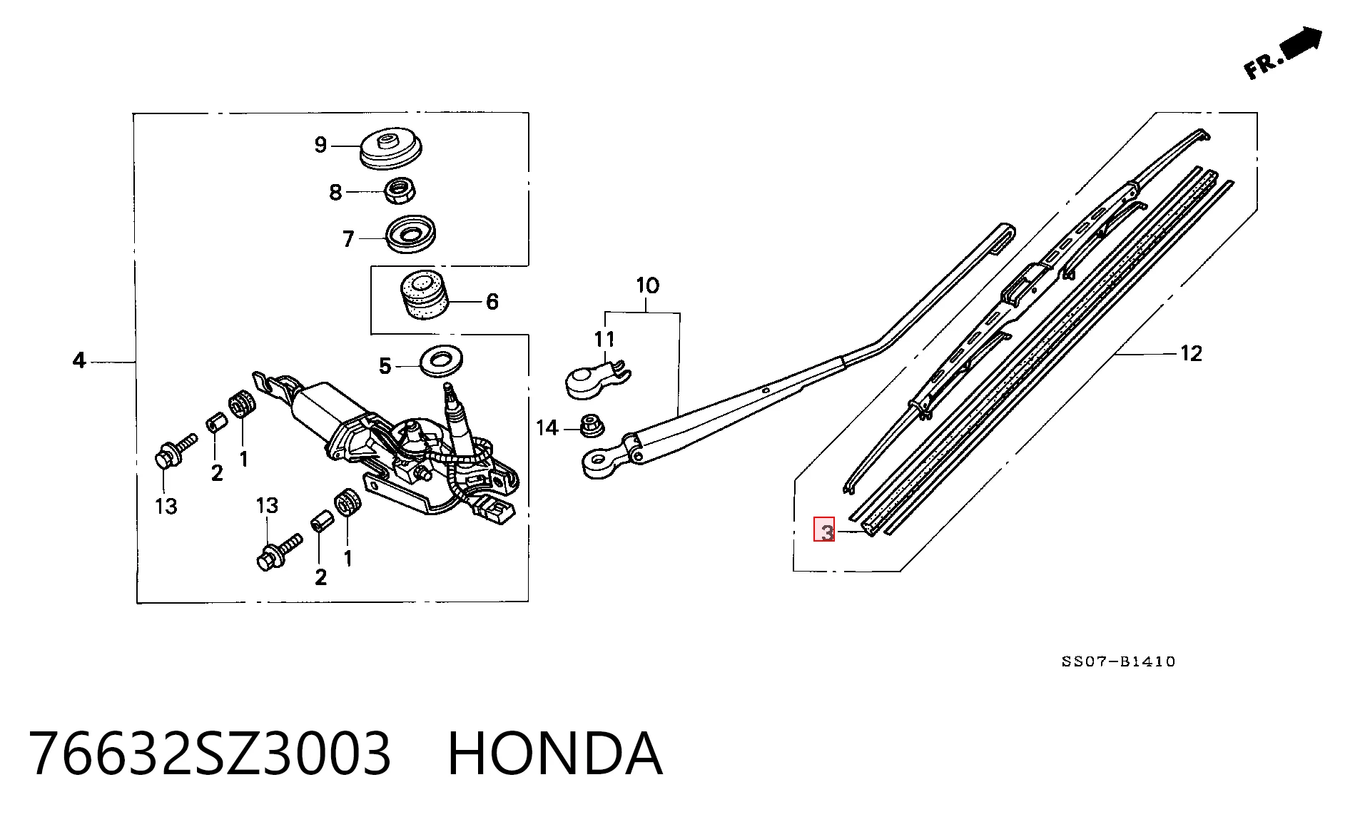 76632SZ3003 Honda