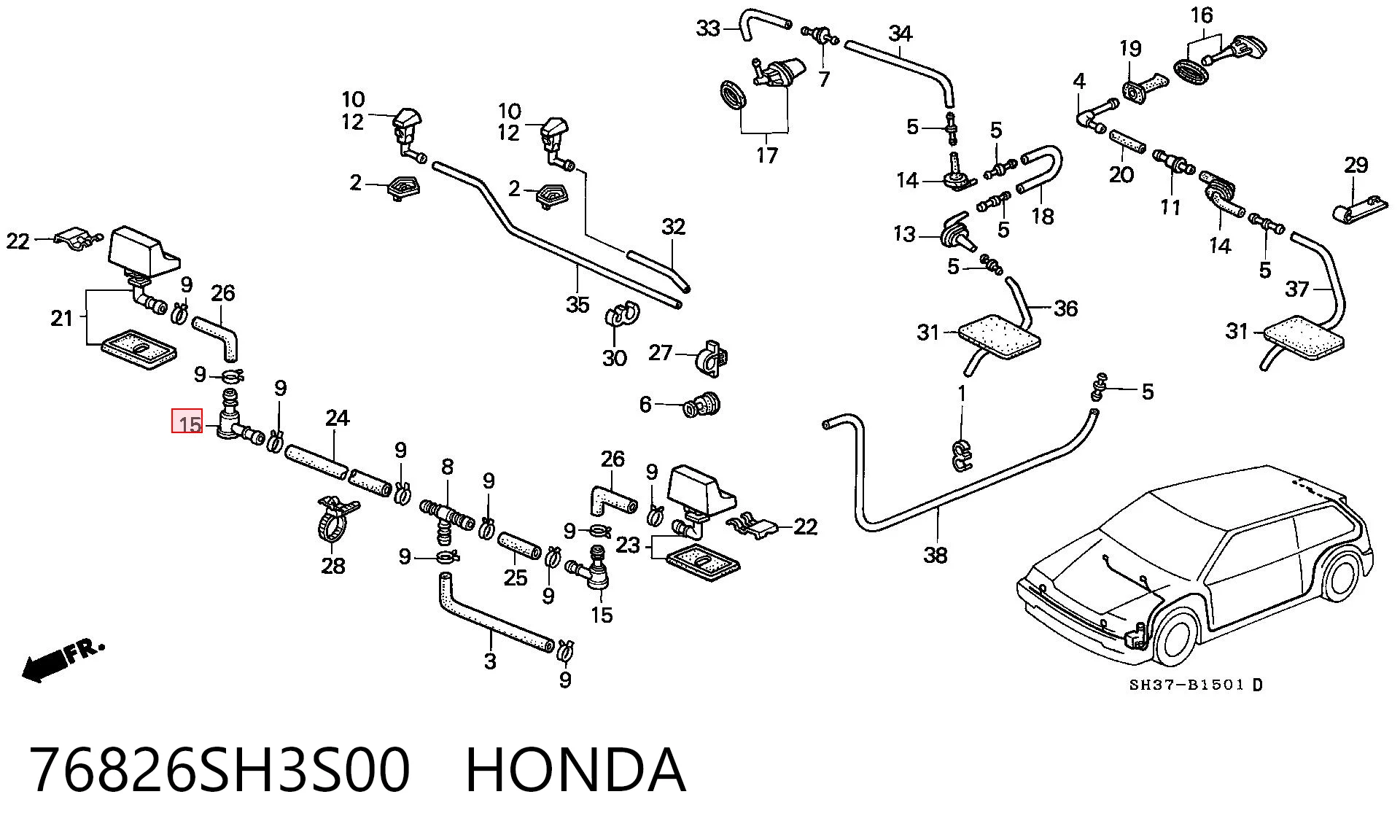 76826SH3S00 Honda