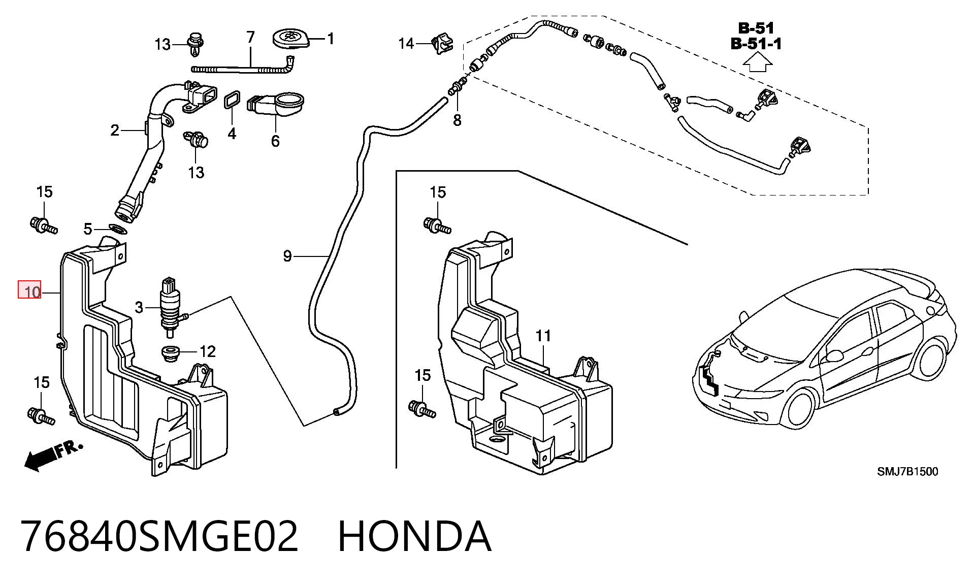 76840SMGE02 Honda