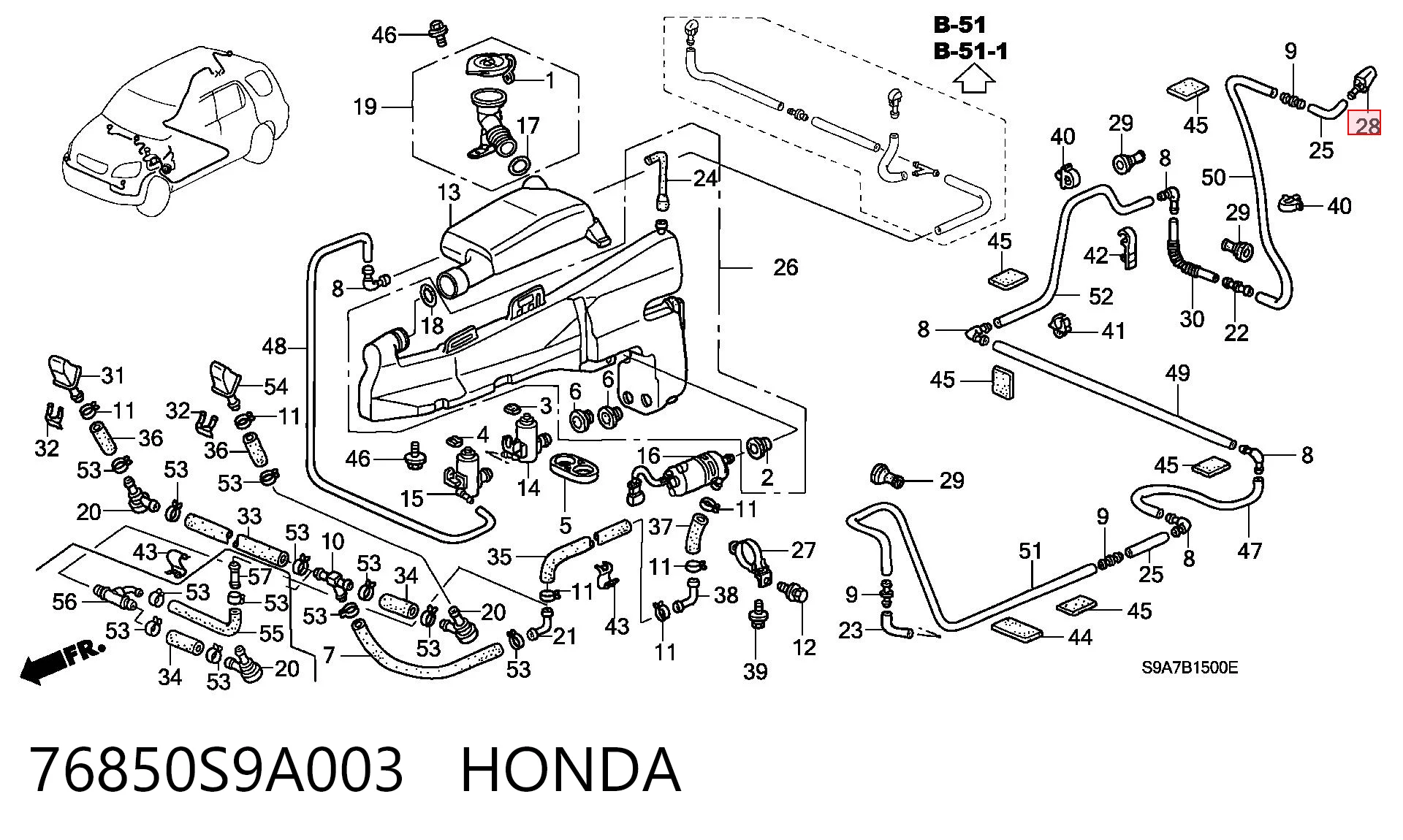 76850S9A003 Honda