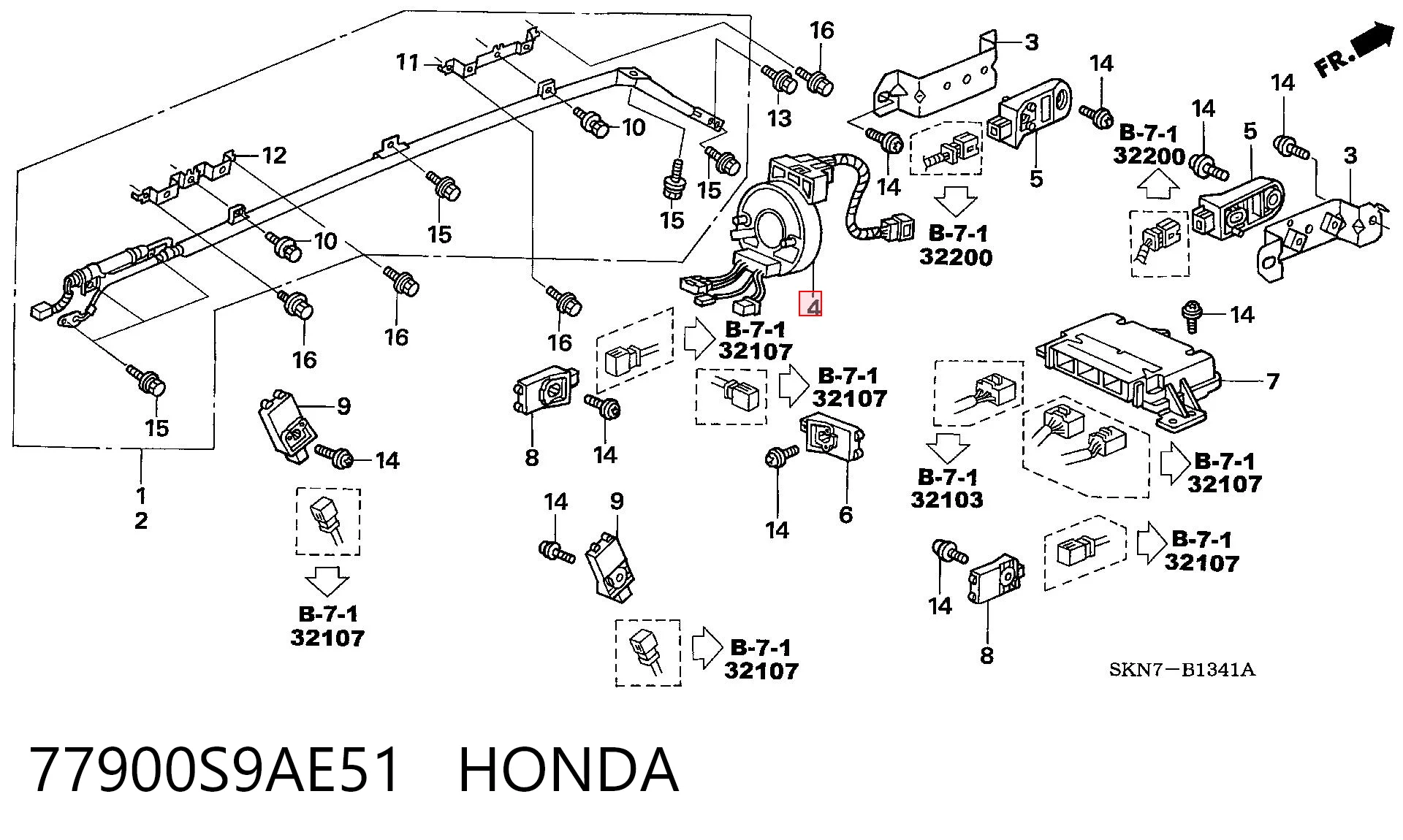 77900S9AE51 Honda