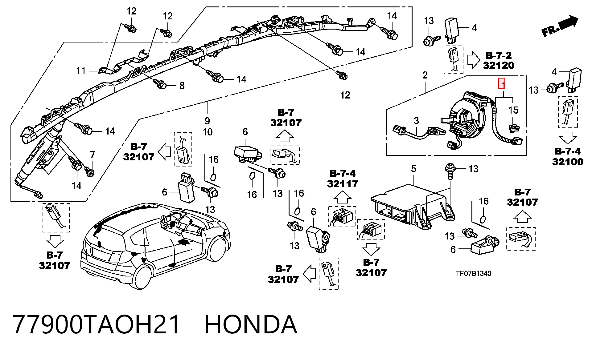 Comprar Anillo de contacto del volante Honda Accord VIII CU a bajo precio
