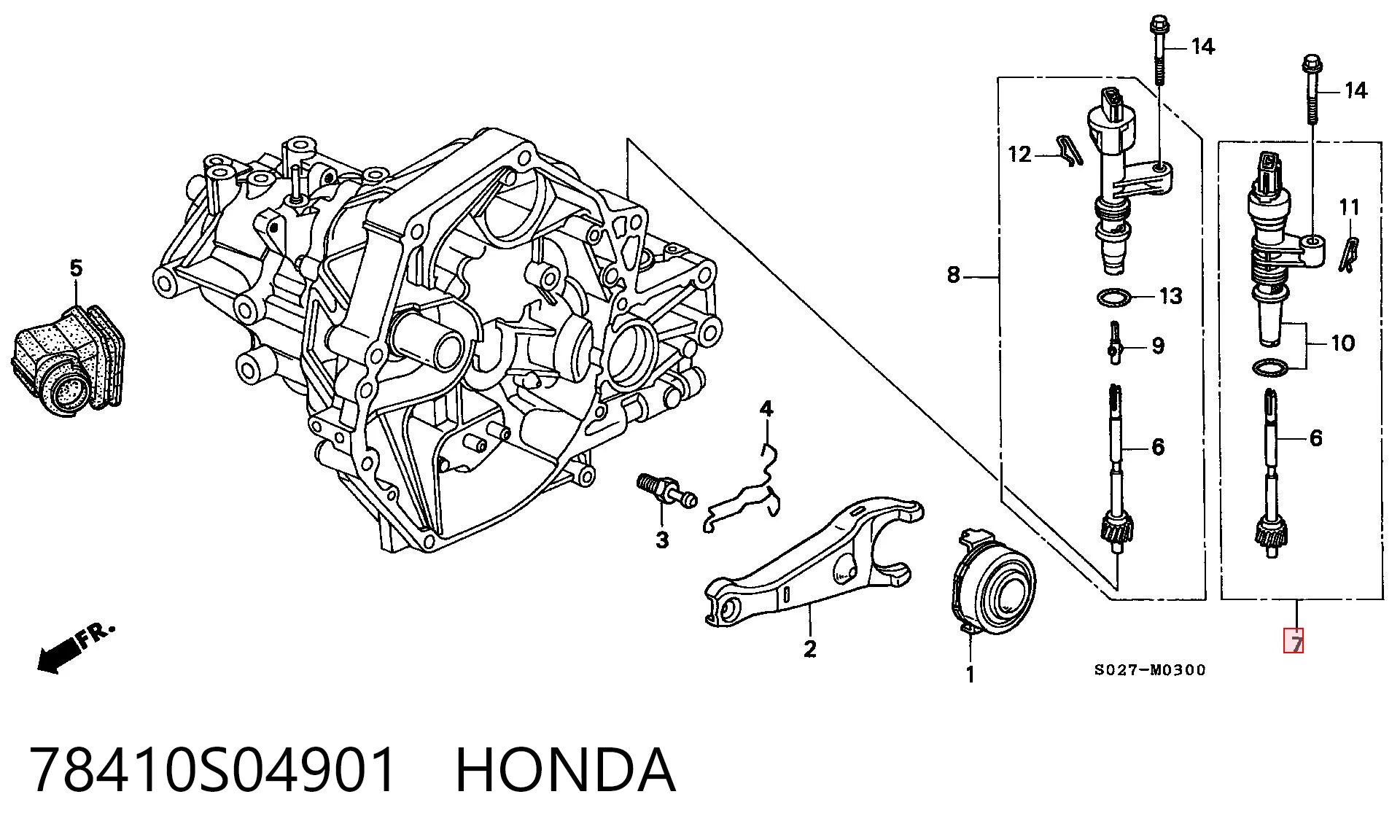 78410S04901 Honda Captador de velocidad