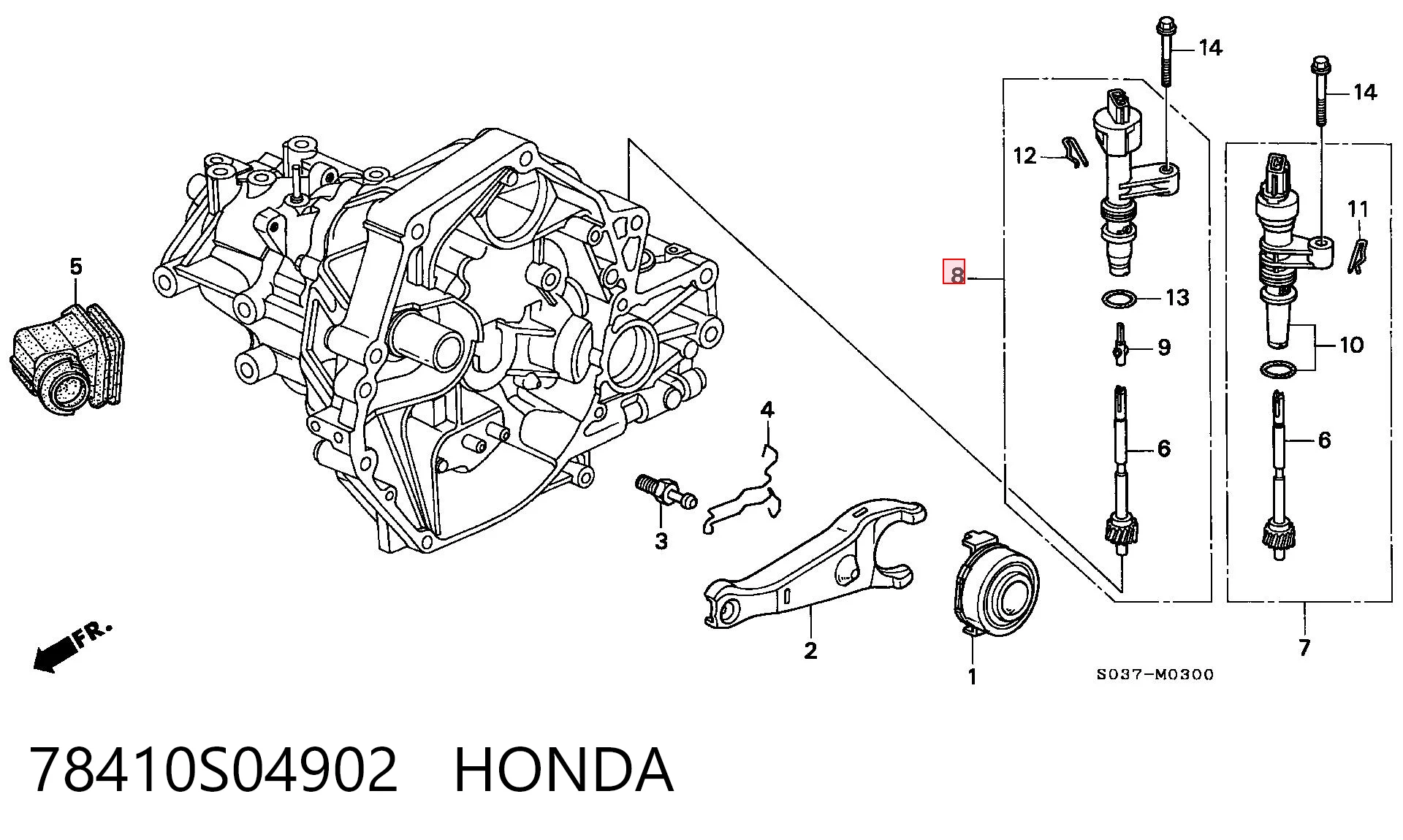 78410S04902 Honda Captador de velocidad