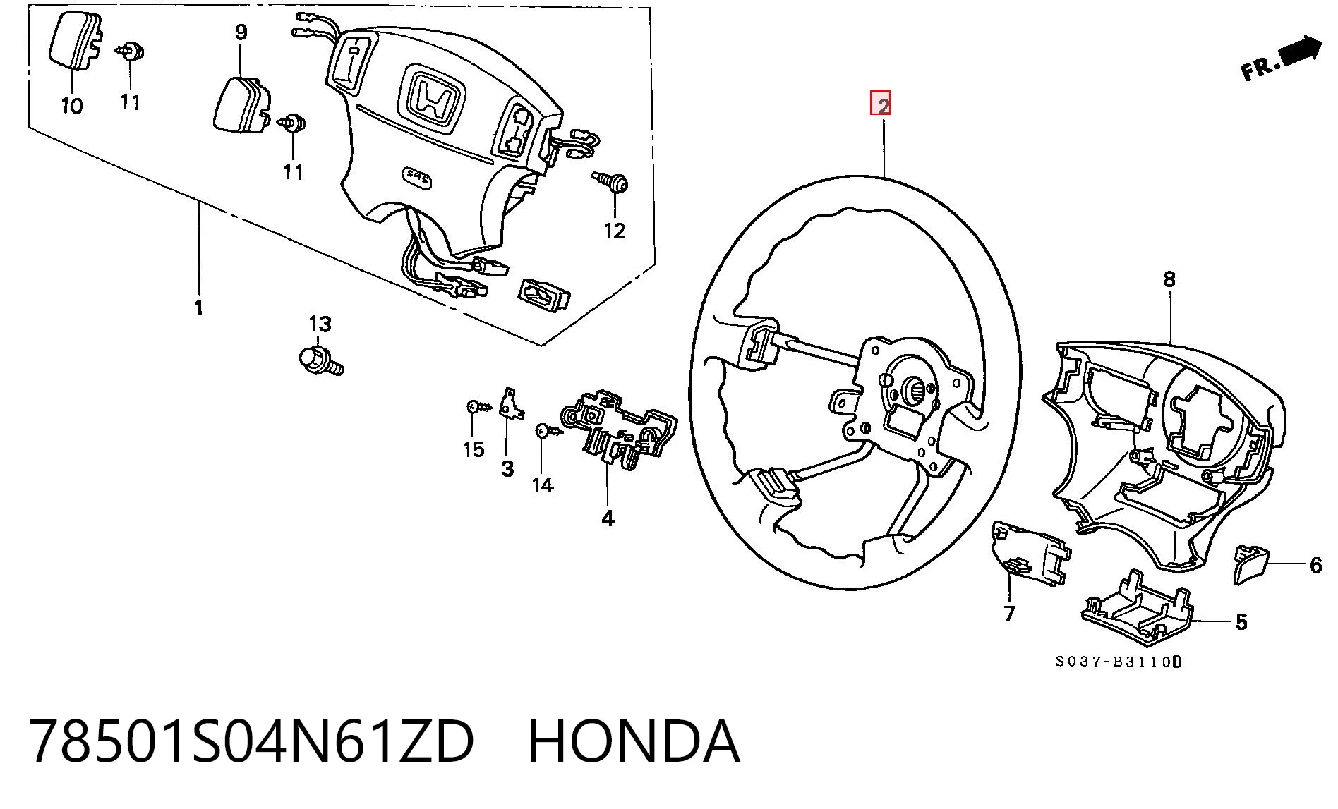 78501S04N61ZD Honda