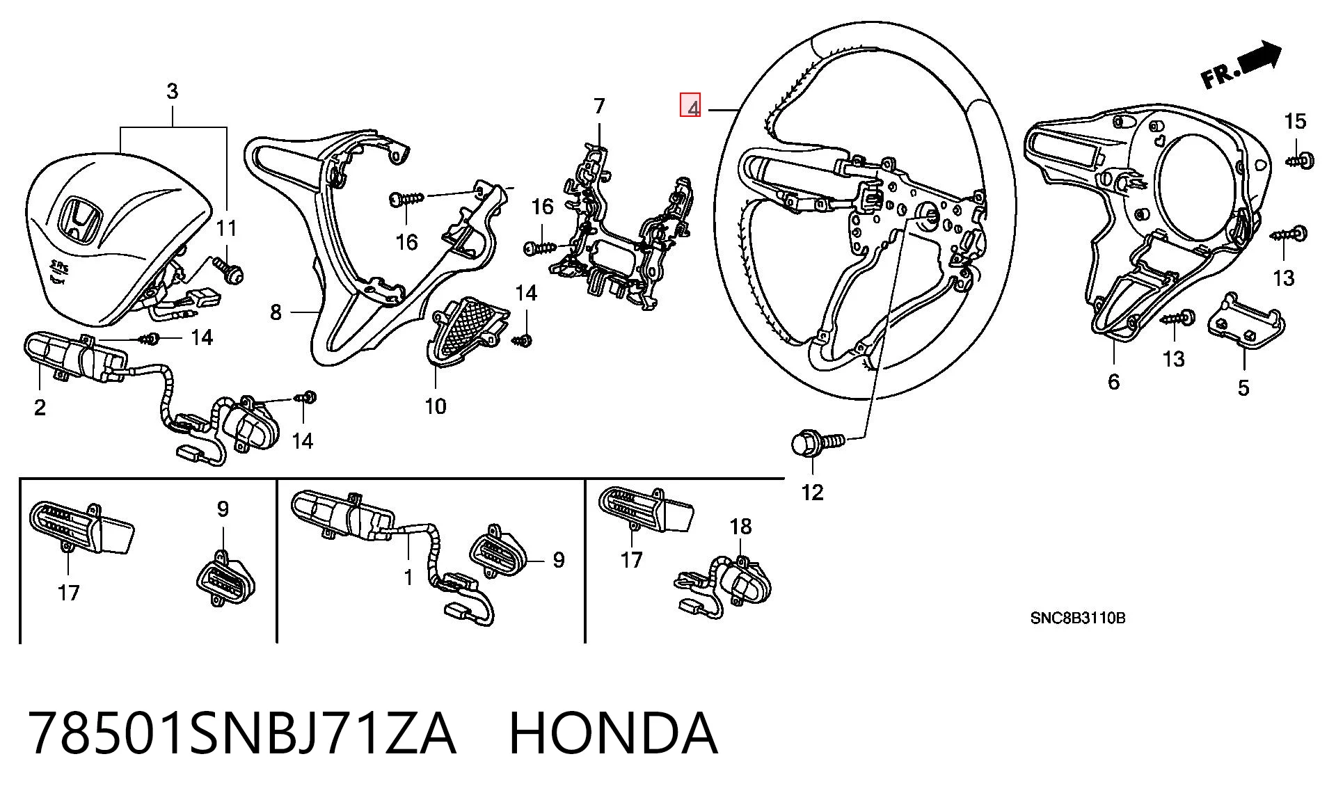 Volante para Honda Civic FD, FA