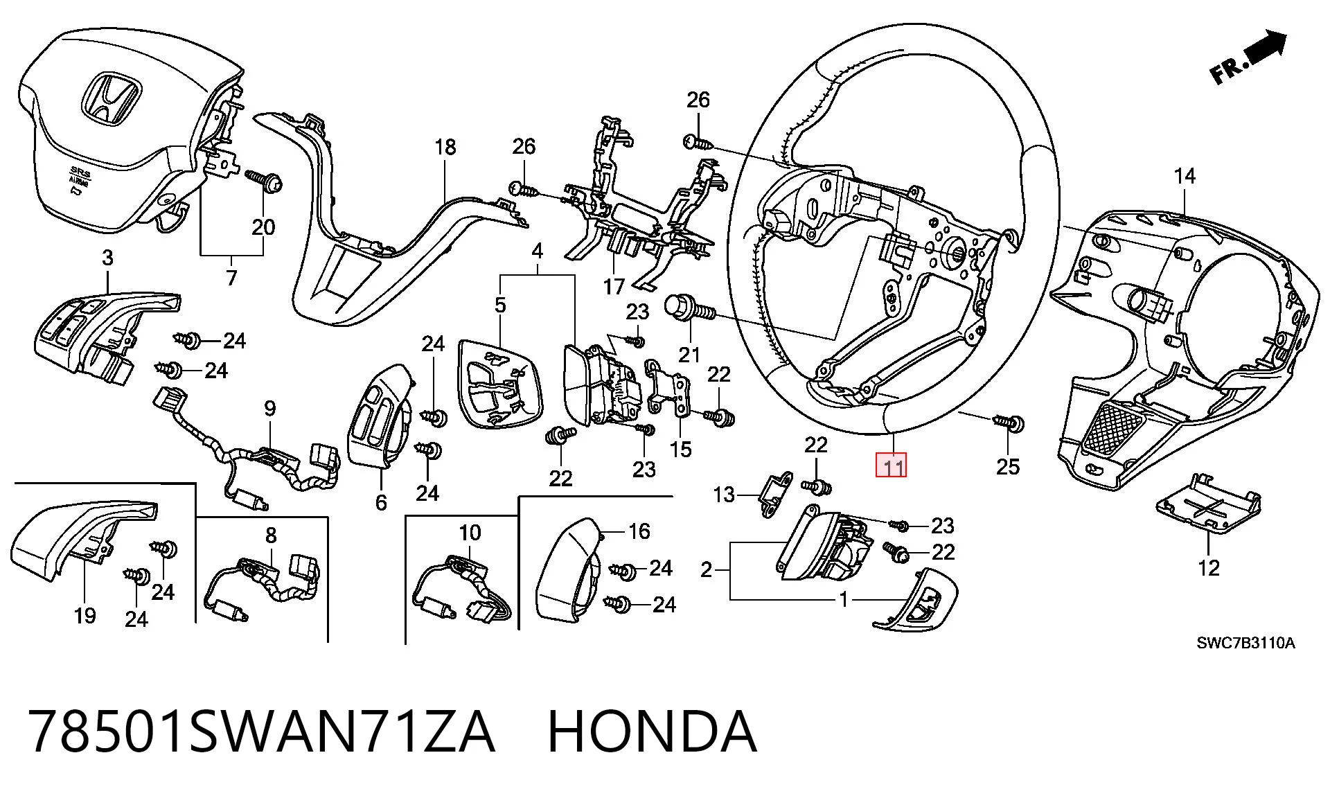 Volante Honda CR-V III SUV (RE) (2006 - 2011) precio, desde 107,45 EUR