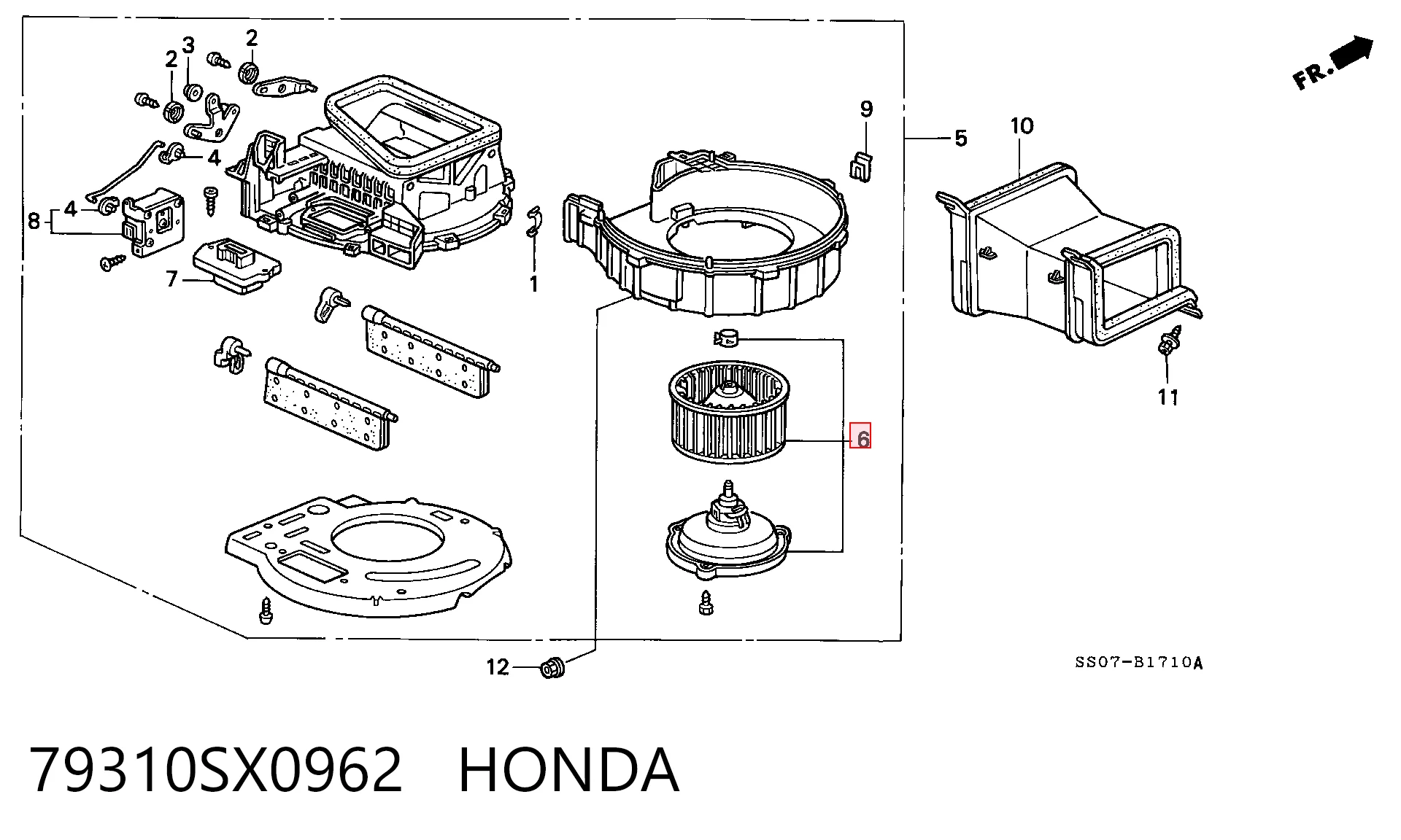 Ventilador de calefacción Honda Civic VII hatchback (EU, EP, EV) (2000 - 2006) precio, desde 53,13 EUR