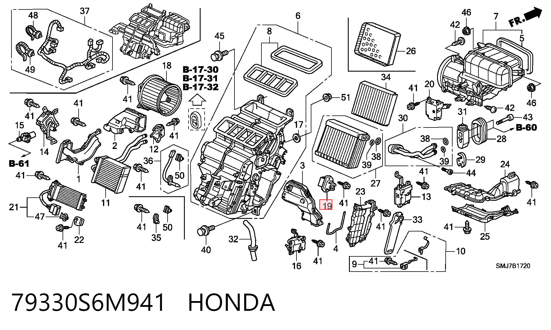 79330S6M941 Honda Resistencia de calefacción