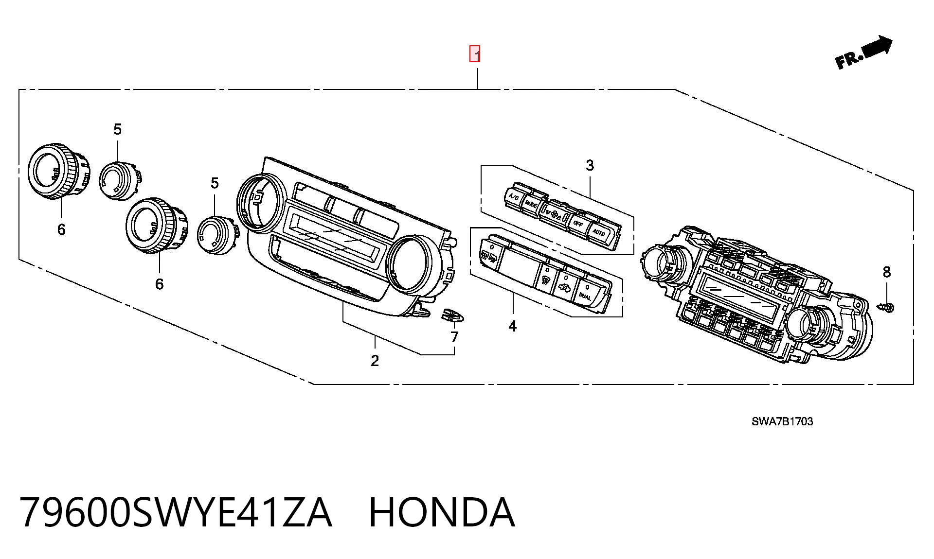 Comprar Módulo de modos de calefacción/aire acondicionado Honda CR-V  RE a bajo precio