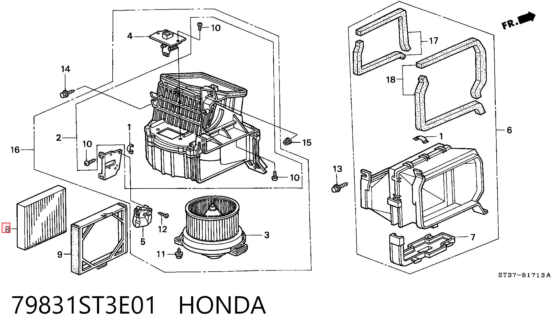 Comprar Filtro de habitáculo Honda Civic V EG, EH a bajo precio