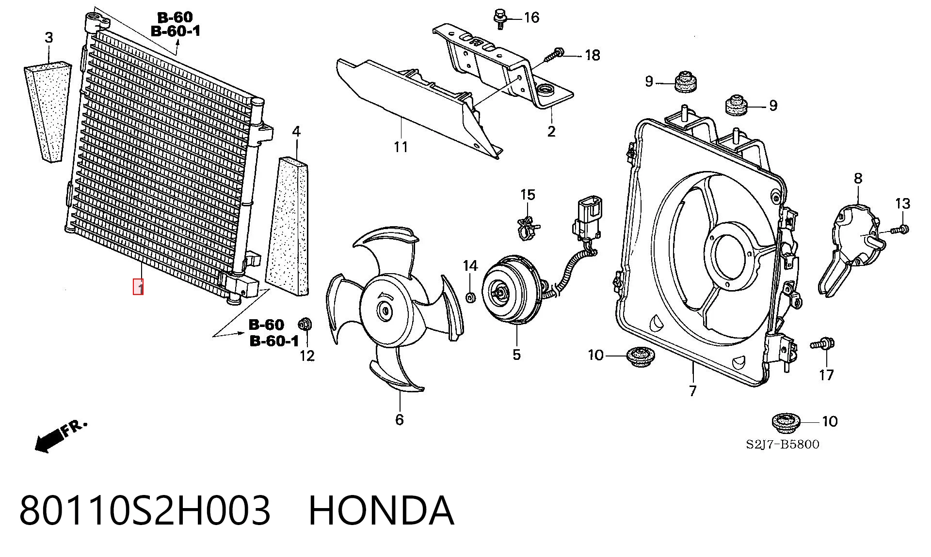 Aire acondicionado capacitor Honda HR-V SUV (GH) (1999 - 2005) precio, desde 60,98 EUR