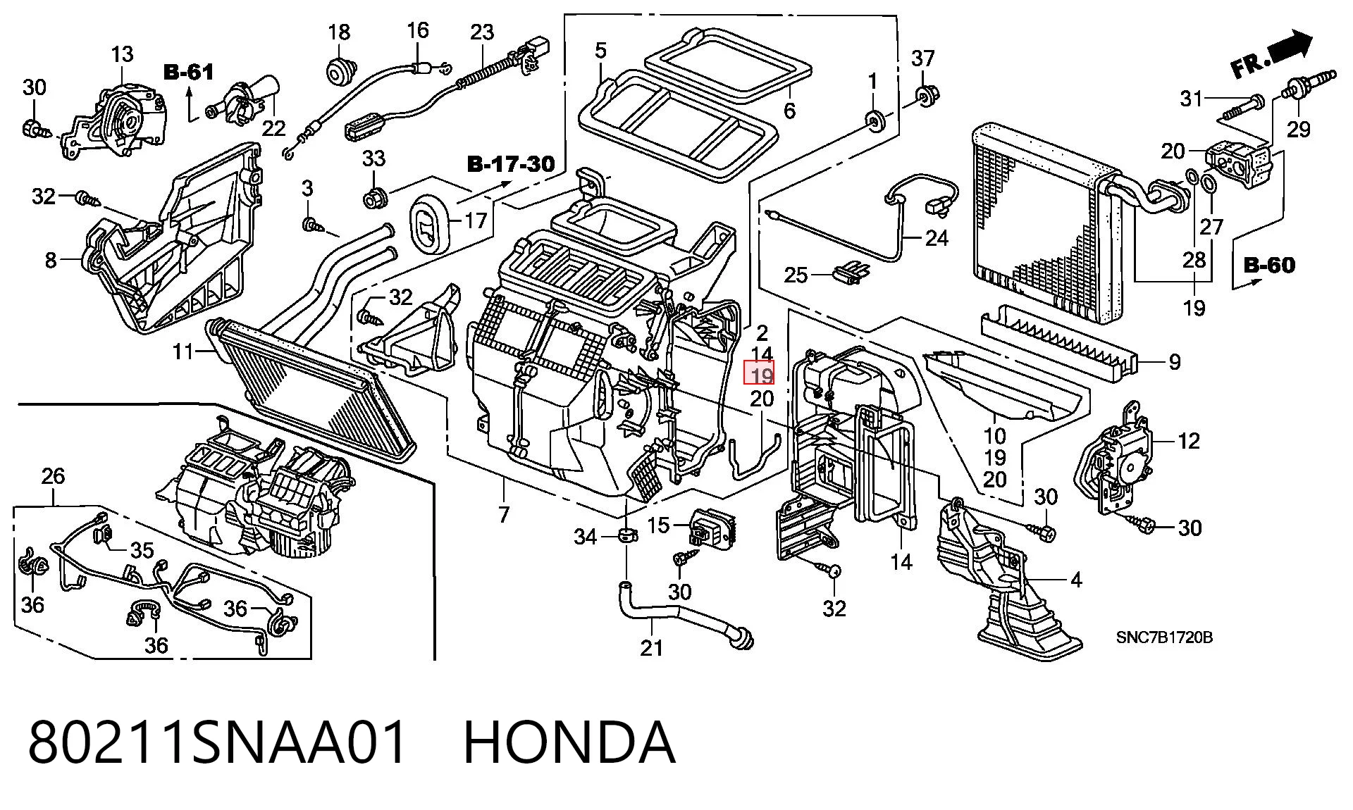 Evaporador Honda Civic VIII (FD, FA)