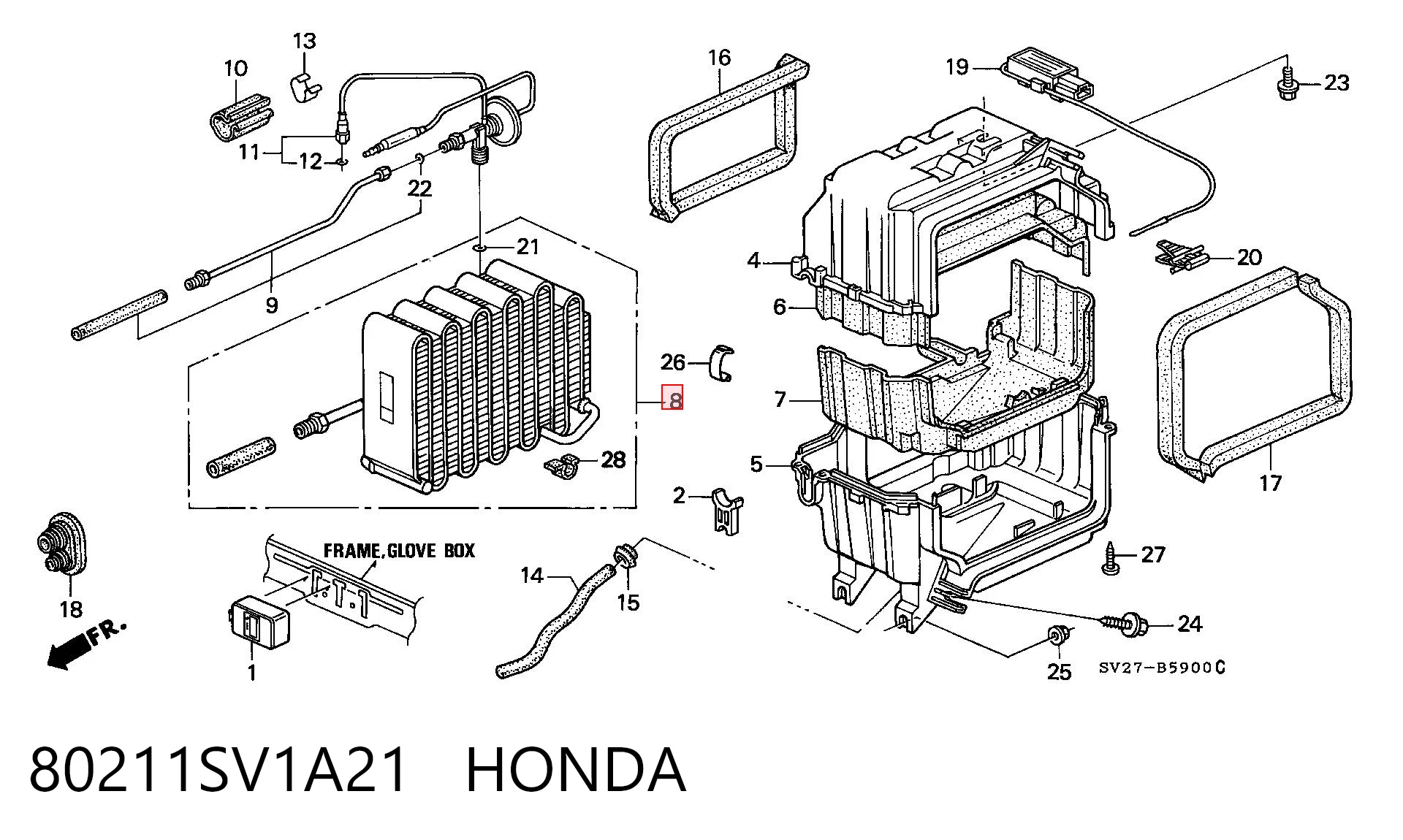 Comprar Evaporador de aire acondicionado Honda Accord V CC7 a bajo precio