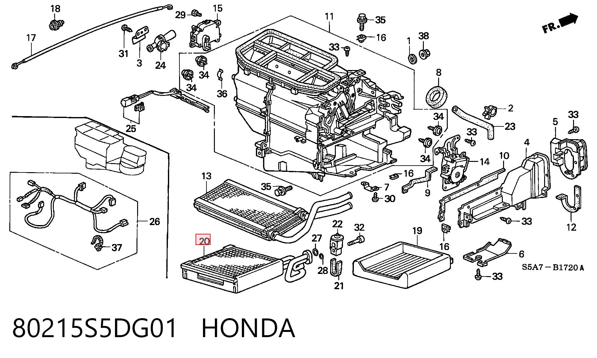 Evaporador Honda Civic VII (EU, EP, EV)