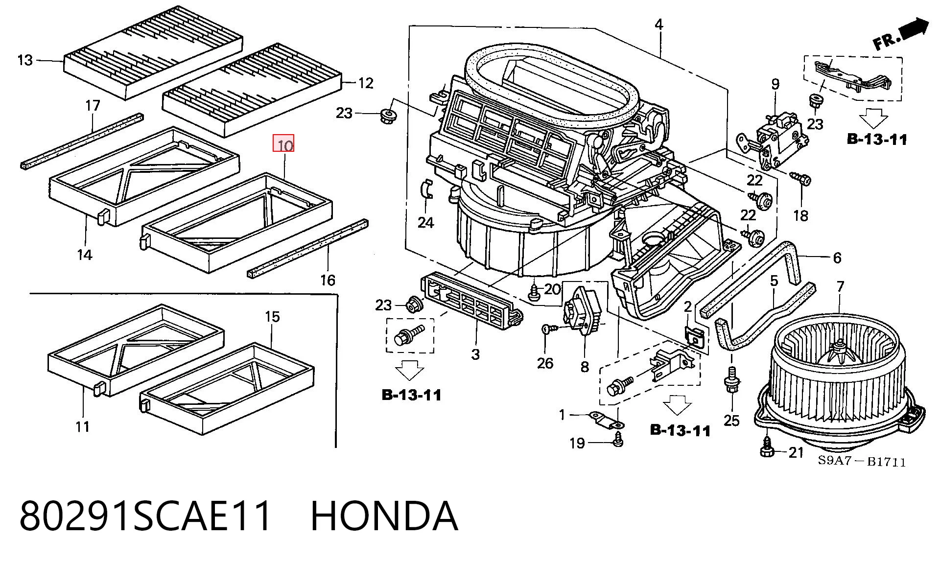 80291SCAE11 Honda