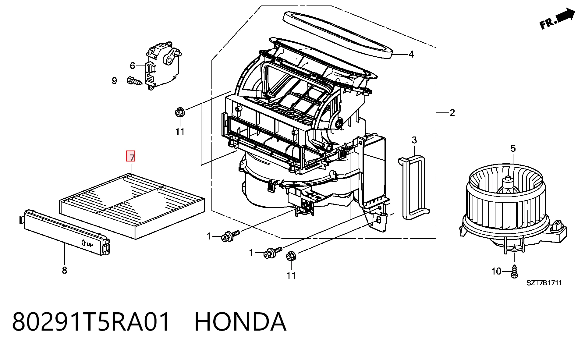 80291T5RA01 Honda Filtro antipolen