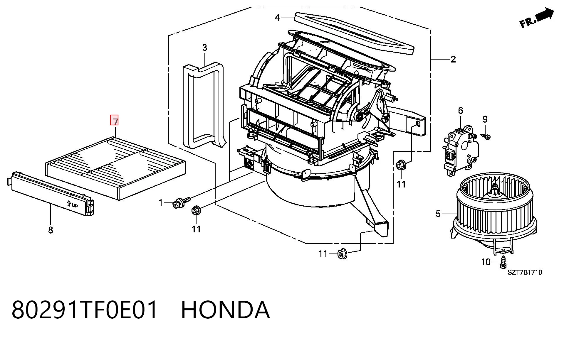 80291TF0E01 Honda Filtro antipolen