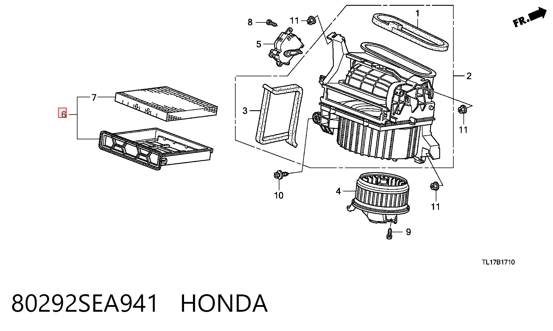 80292SEA941 Honda