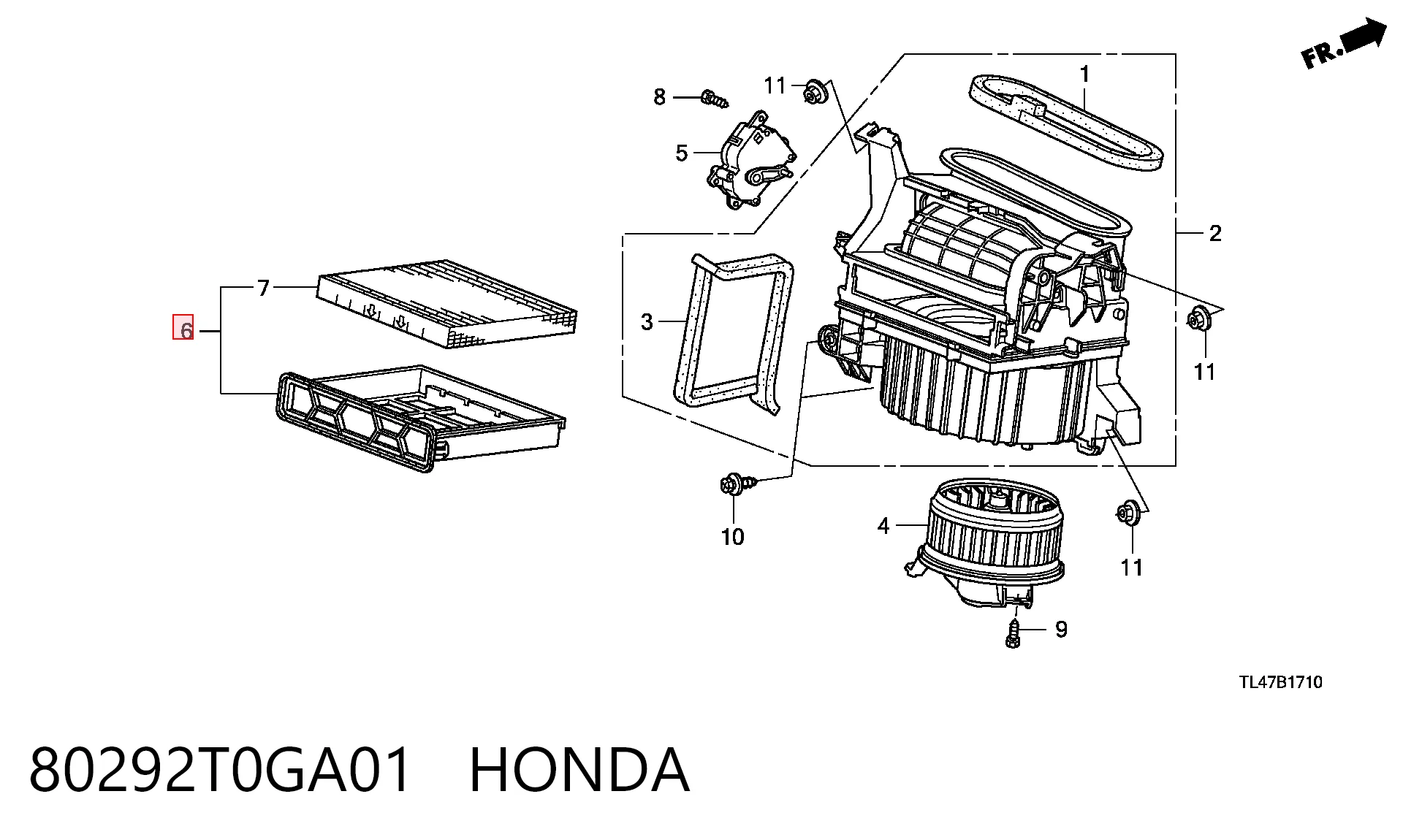 80292T0GA01 Honda Filtro antipolen
