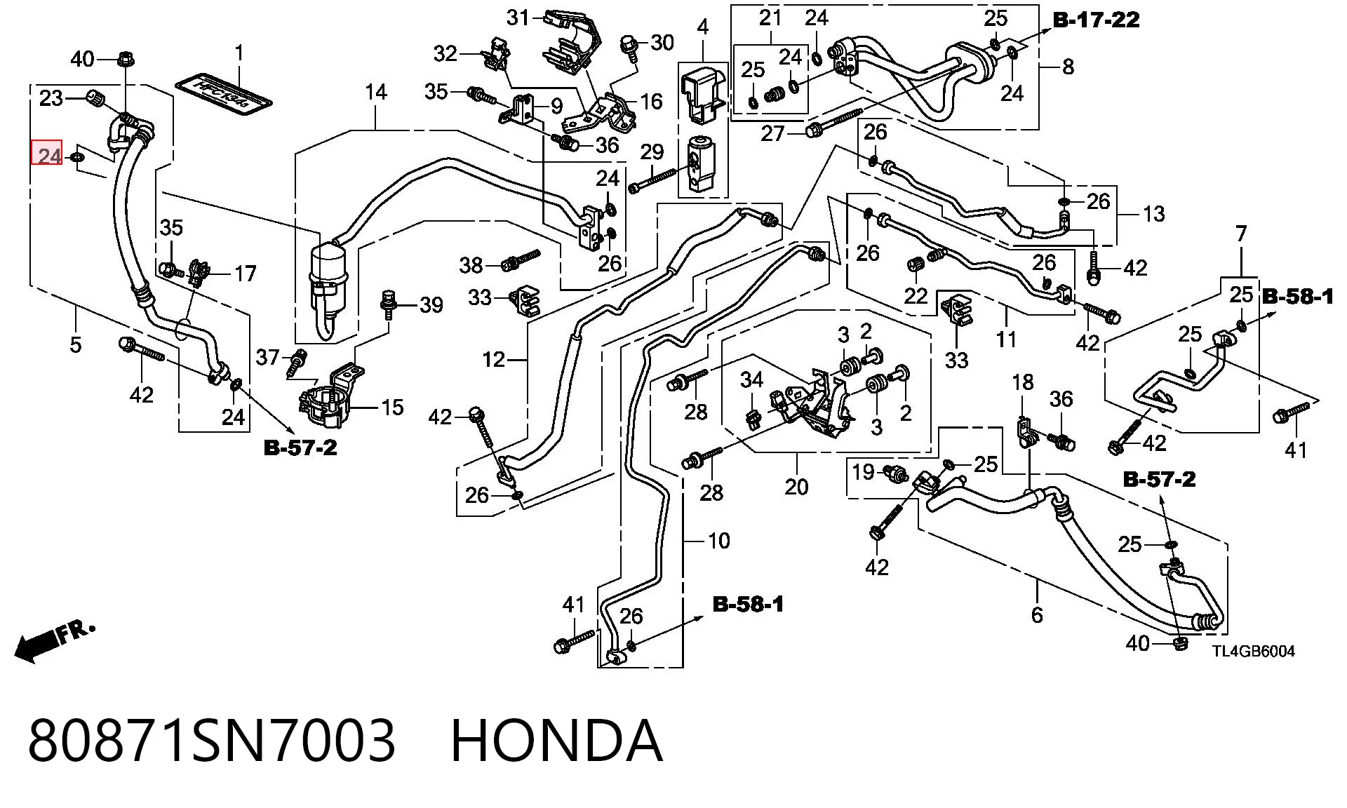 80871SN7003 Honda