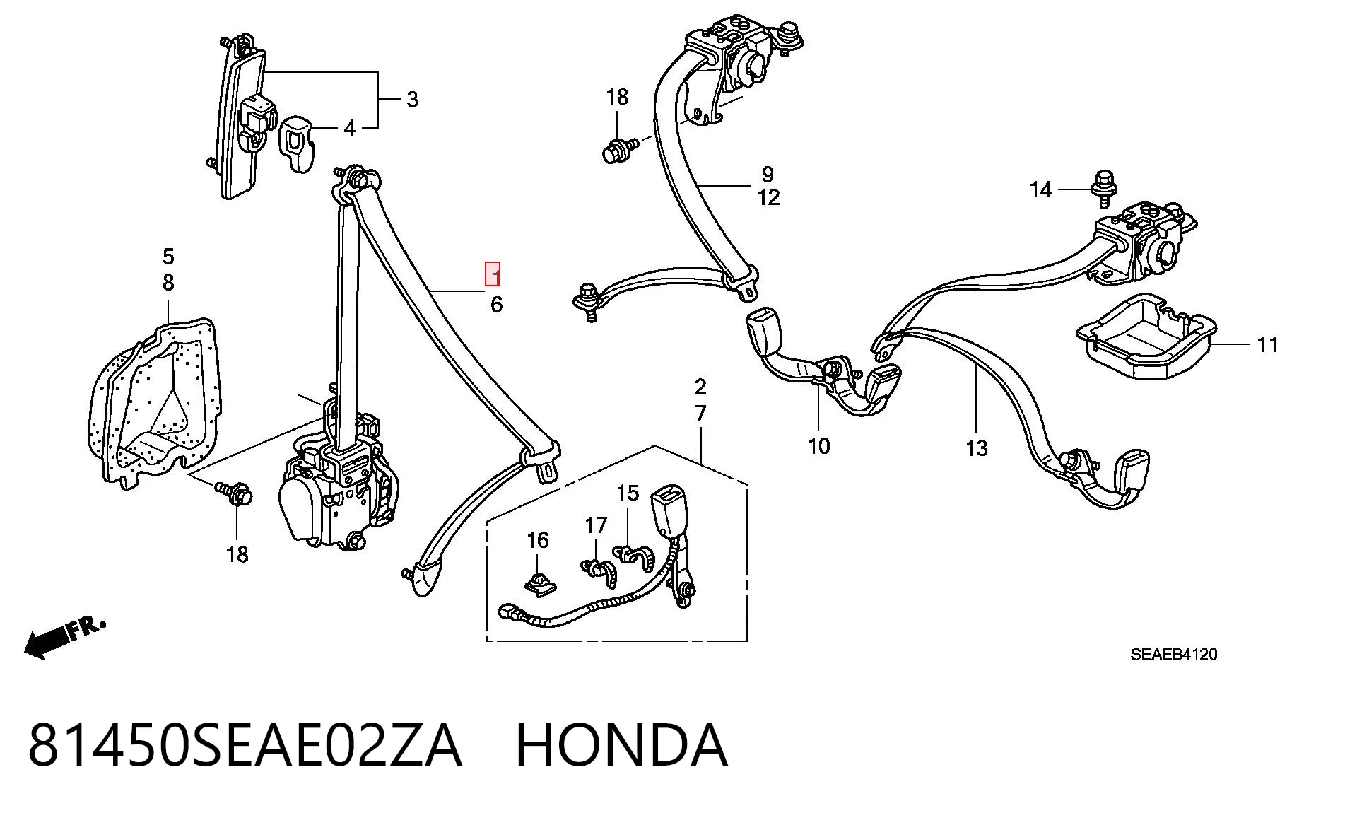 81450SEAE02ZA Honda