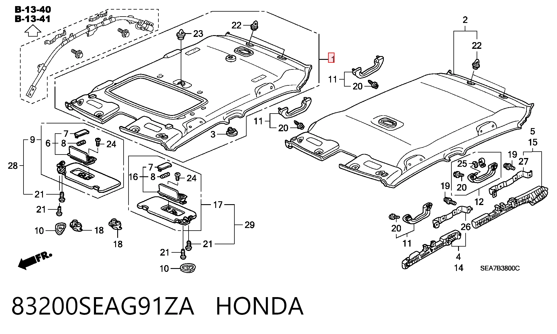 Comprar Guarnecido de techo Honda Accord VII CL, CM a bajo precio