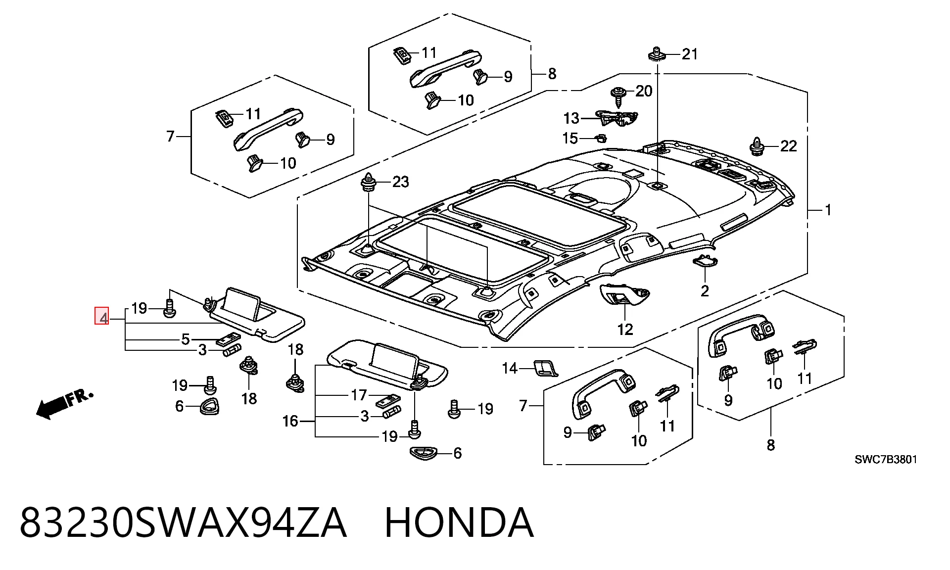 Comprar Visera parasol Honda CR-V RE a bajo precio