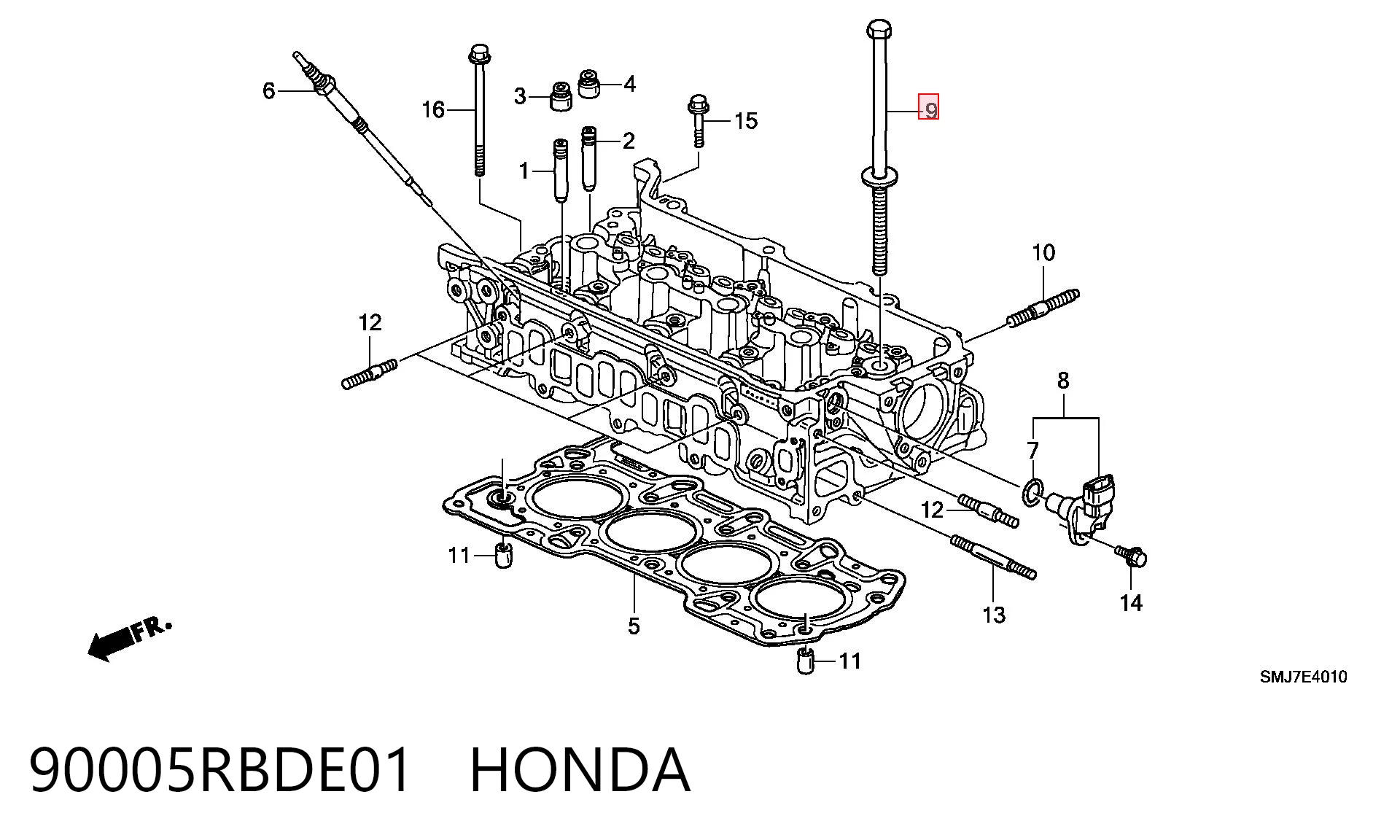 Tornillo culata Honda CR-V  (RD)
