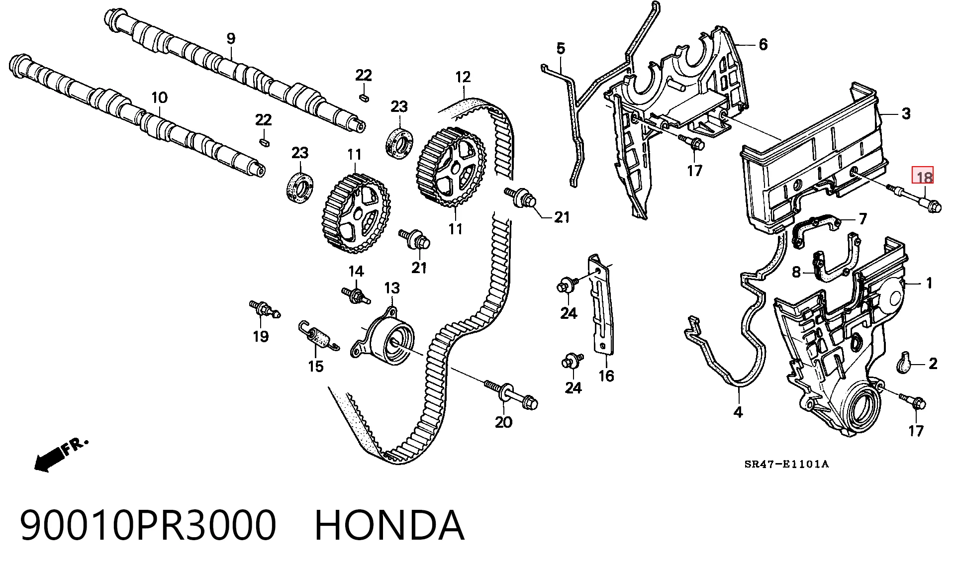 90010PR3000 Honda 