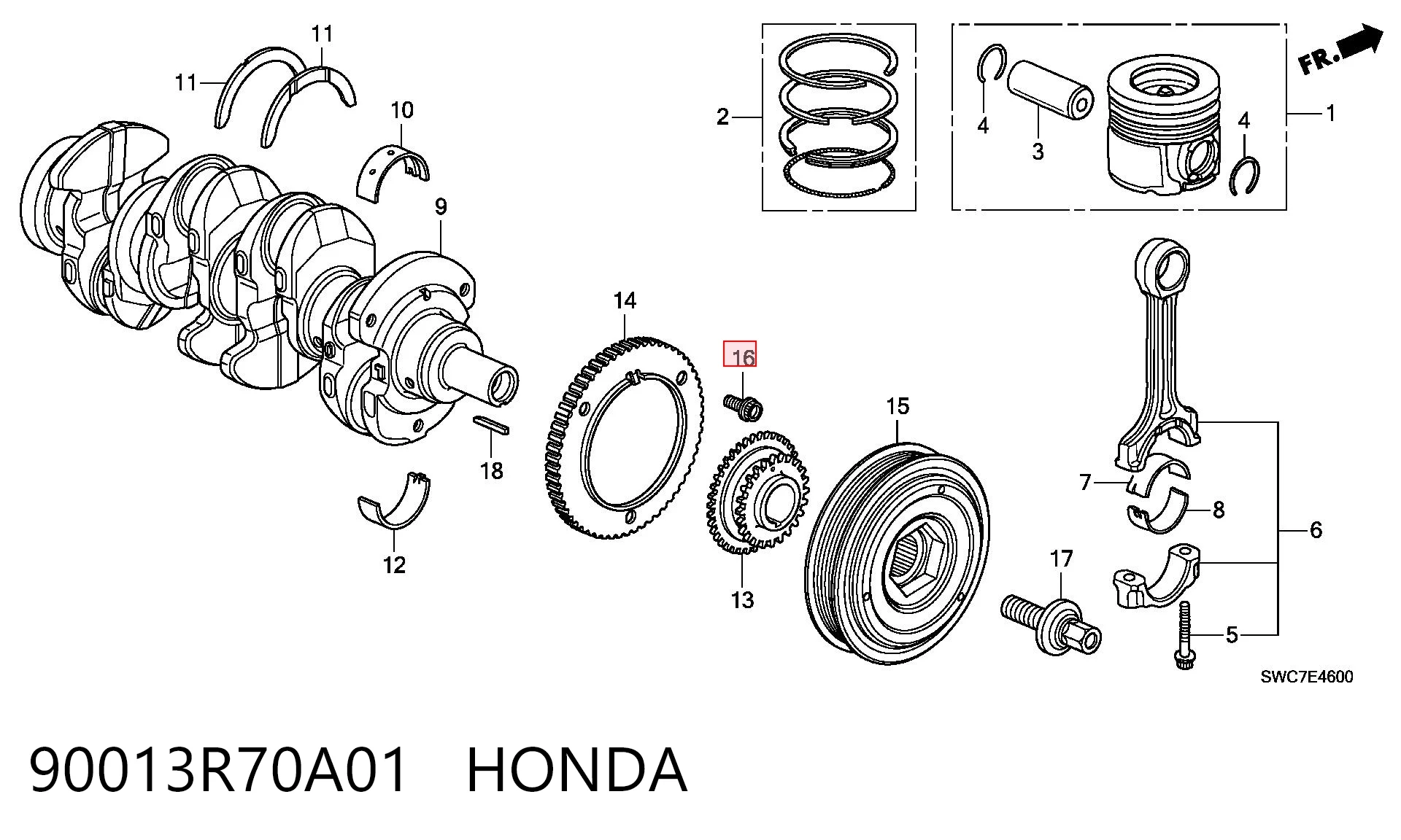 90013R70A01 Honda