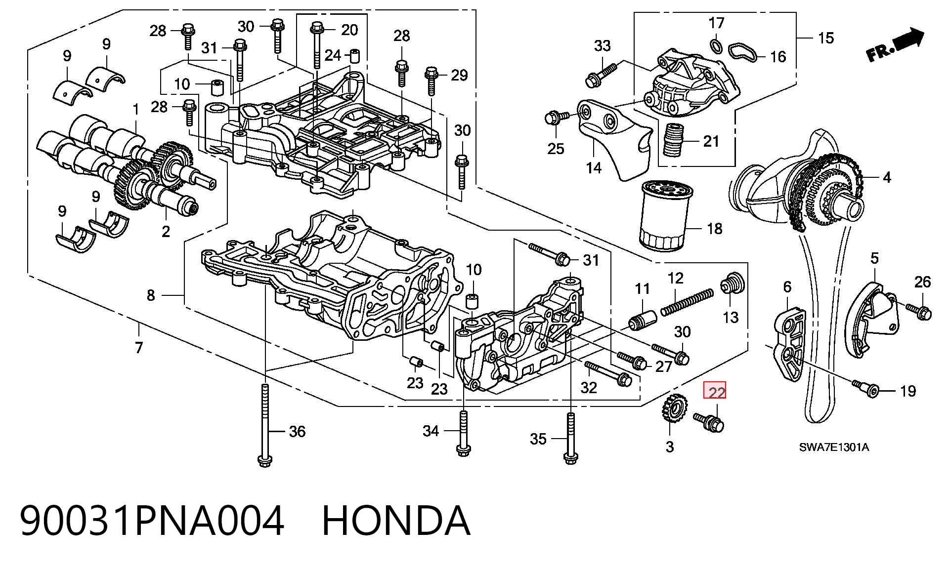 90031PNA004 Honda