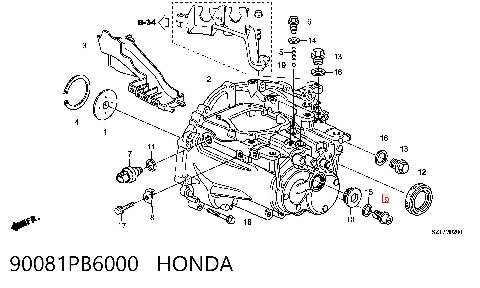90081PB6000 Honda 
