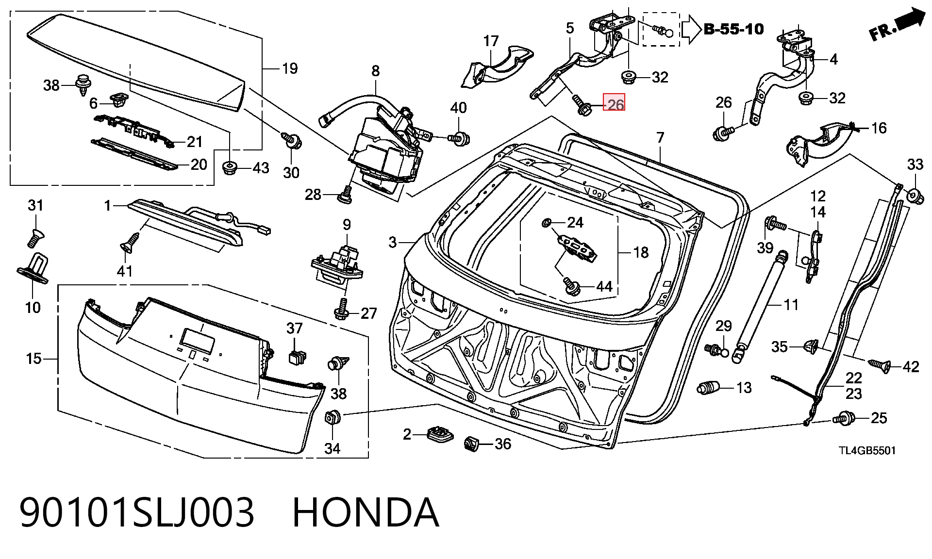 90101SLJ003 Honda
