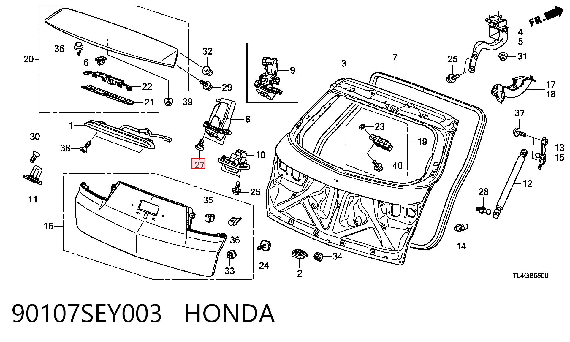 90107SEY003 Honda