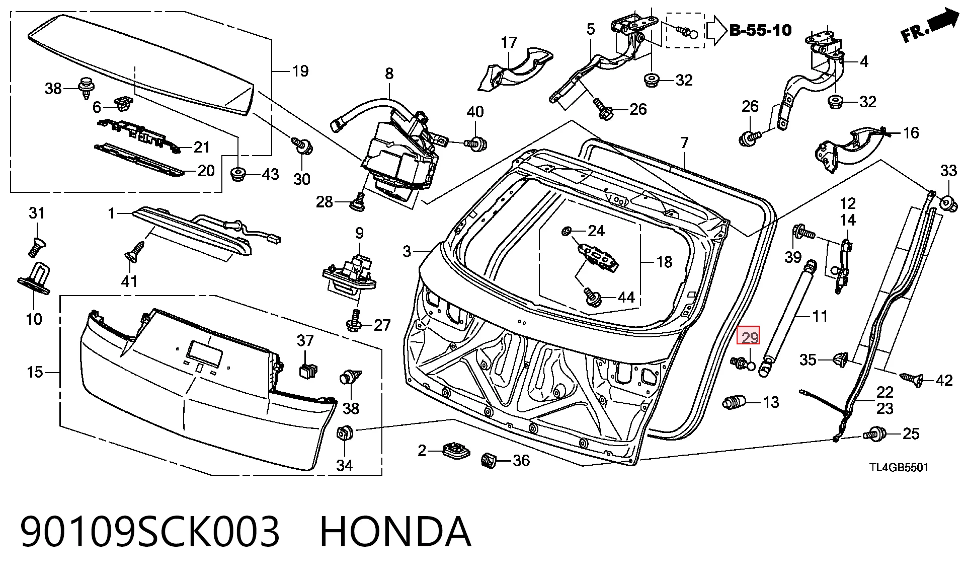 90109SCK003 Honda