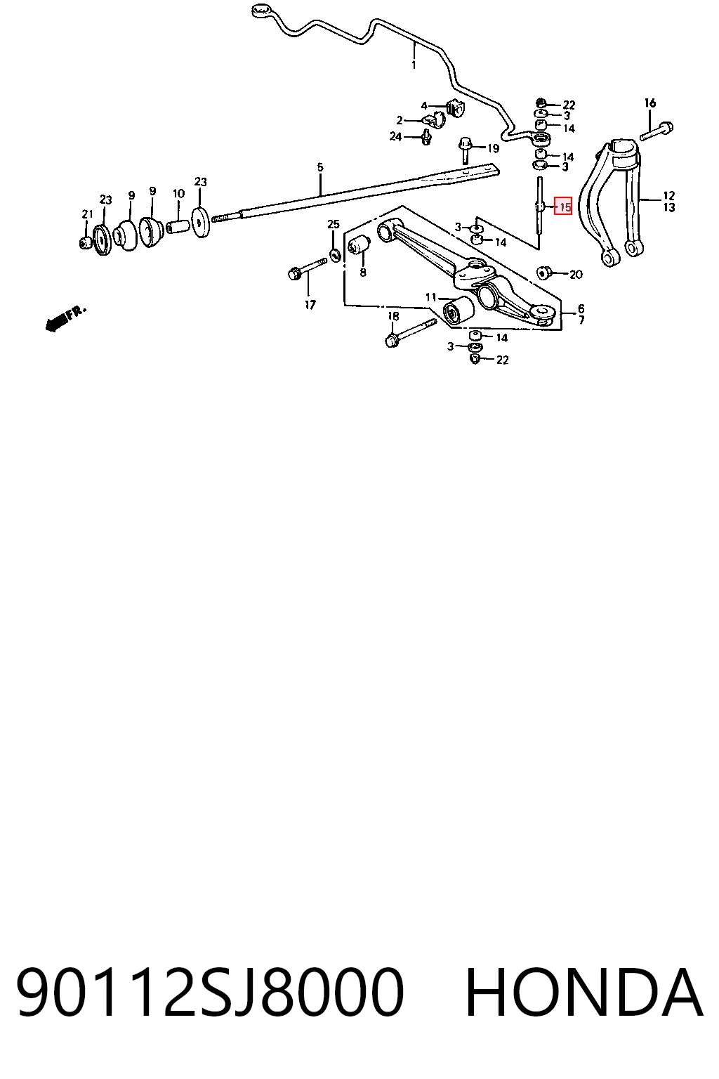 Soporte de la barra estabilizadora delantera Civic IV sedán (1987-1993) original desde 5,81 €