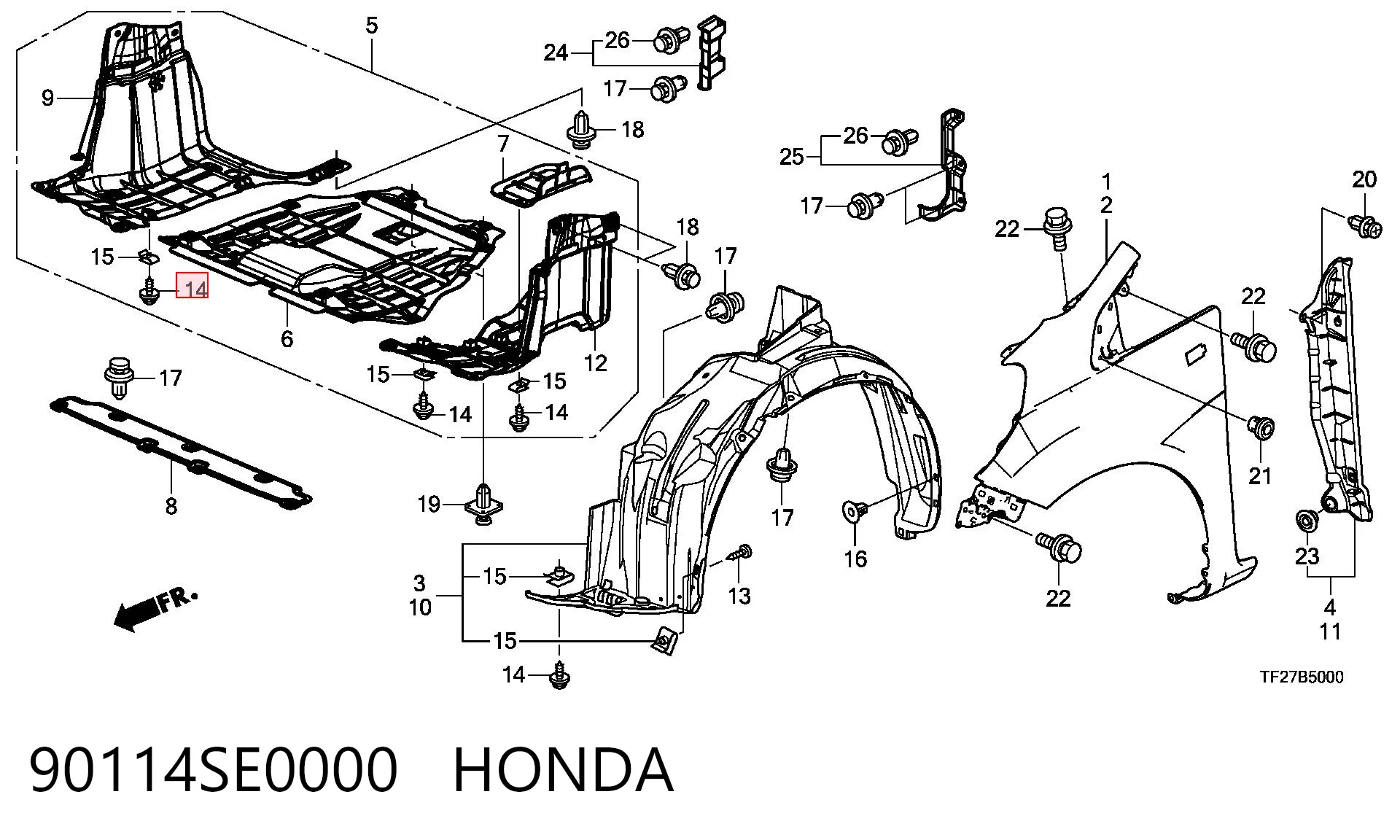 90114SE0000 Honda 