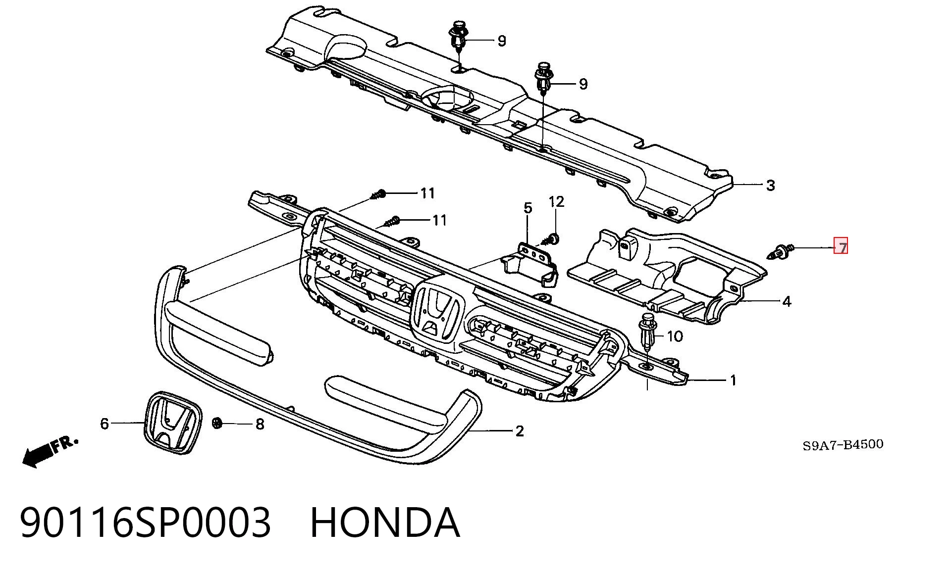 90116SP0003 Honda