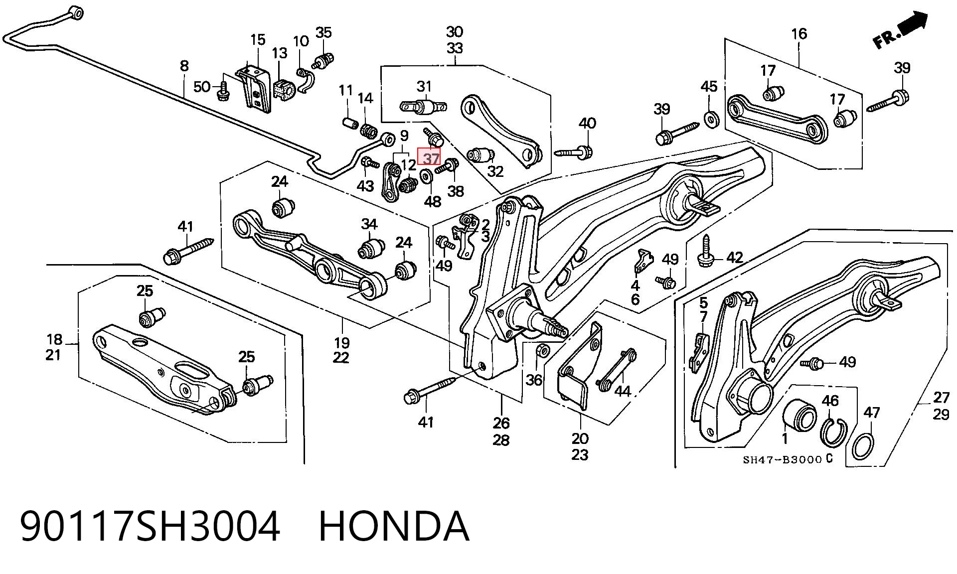 90117SH3004 Honda