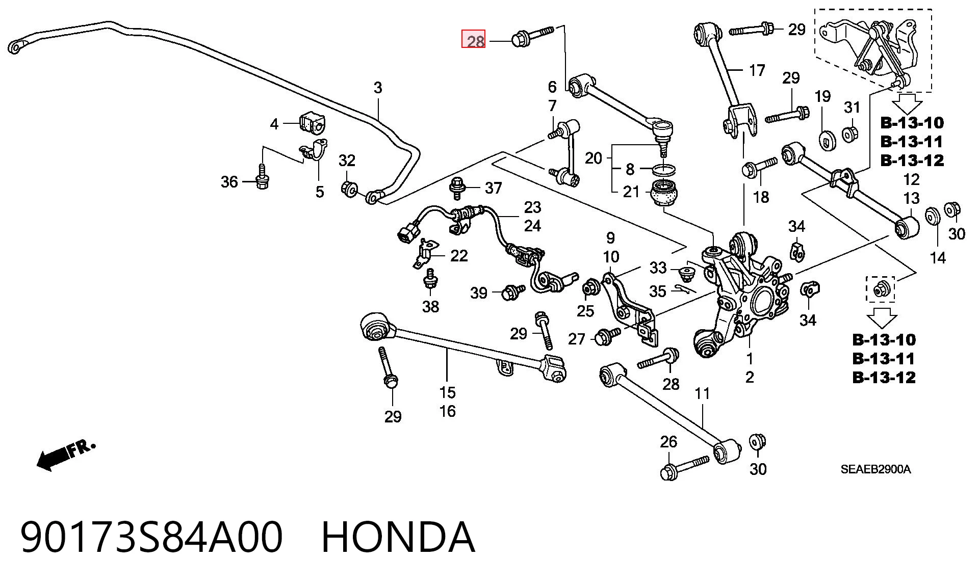 90173S84A00 Honda