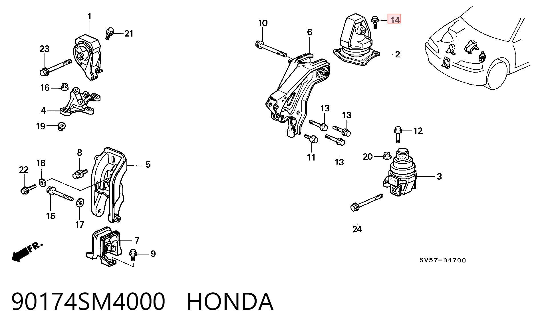 90174SM4000 Honda