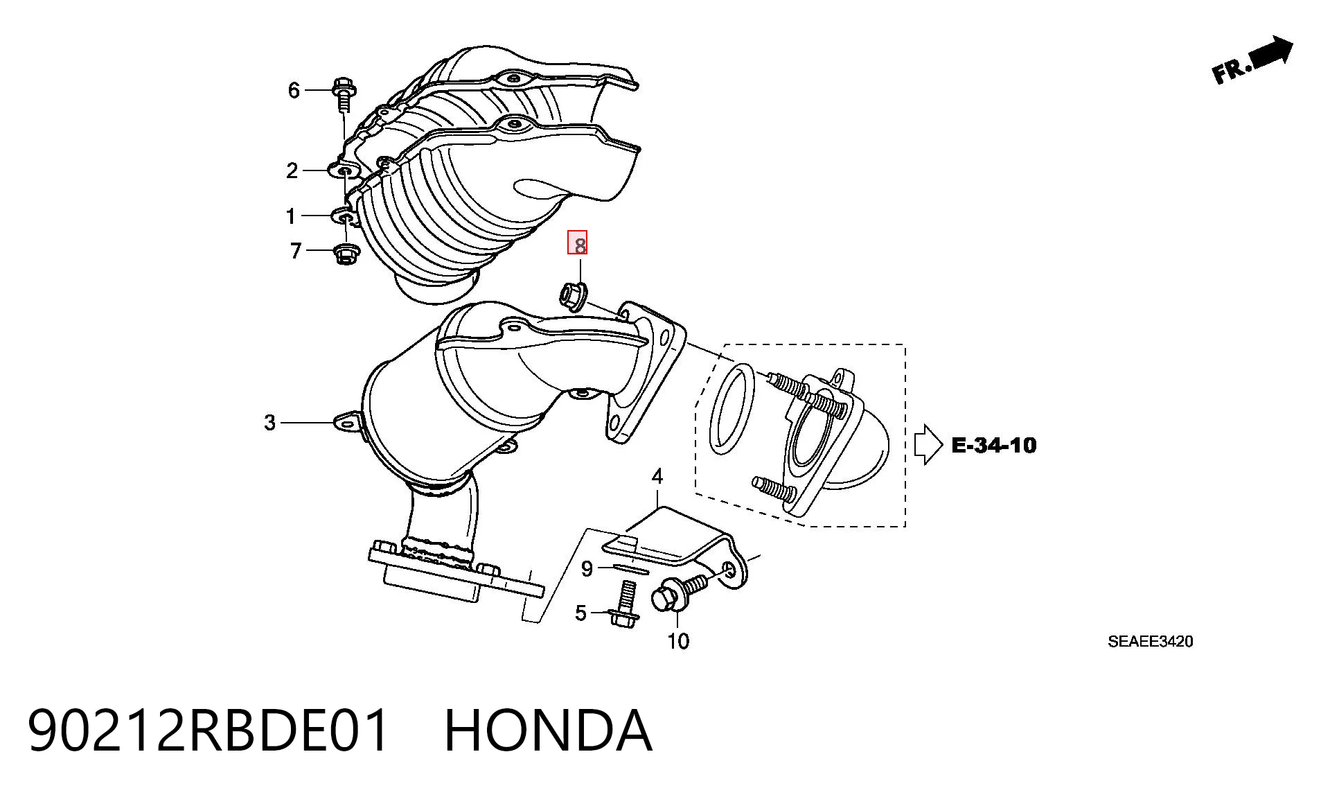 90212RBDE01 Honda