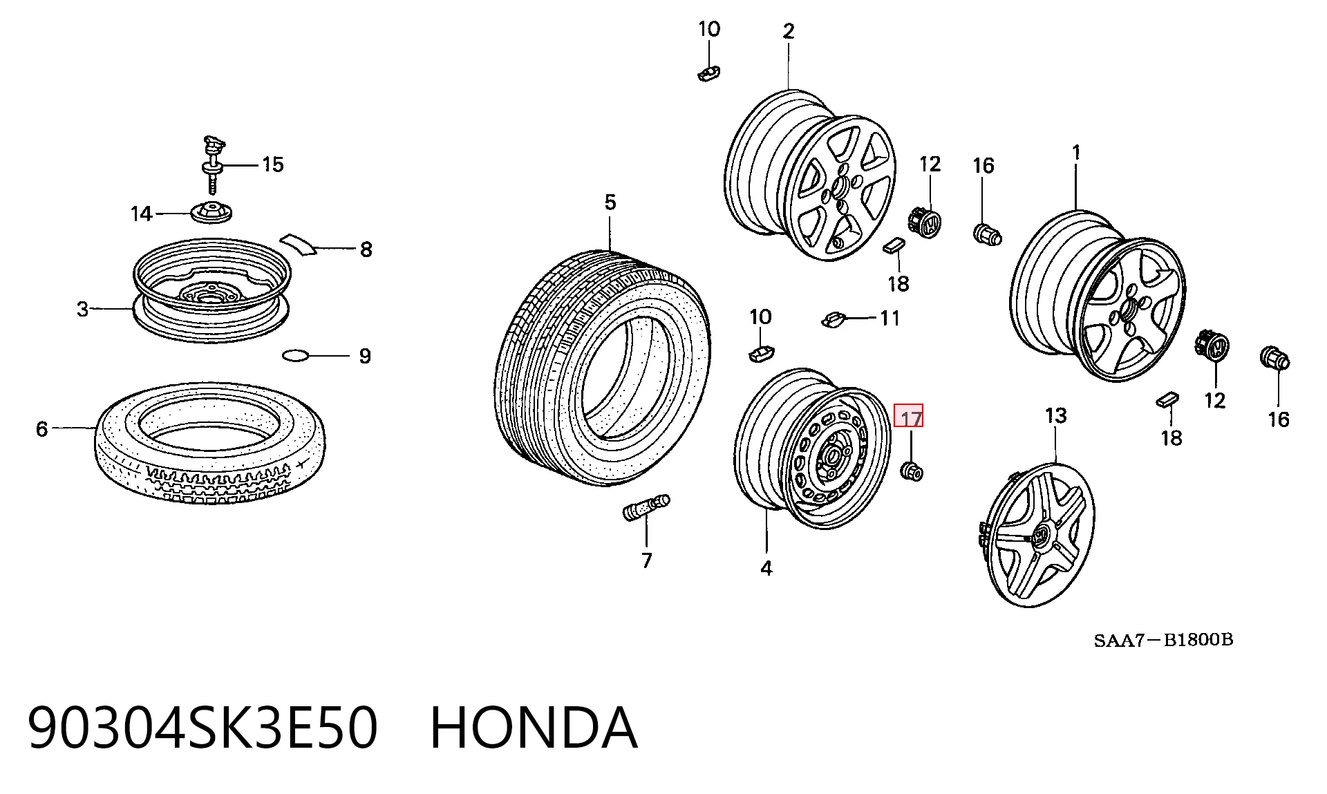 Tornillos para llantas Honda Jazz 