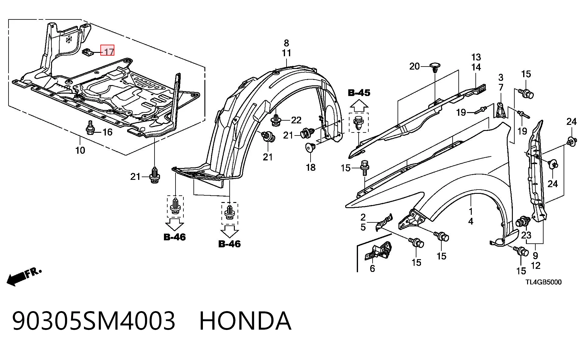 90305SM4003 Honda